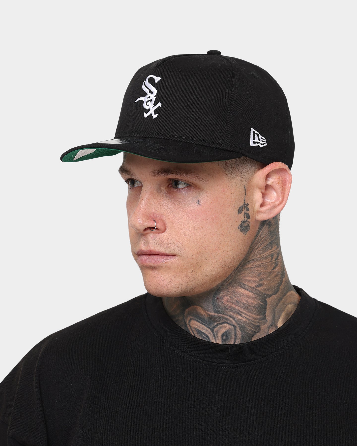 New Era Men's Chicago White Sox Mini Logo Old Golfer Snapback Black/OTC