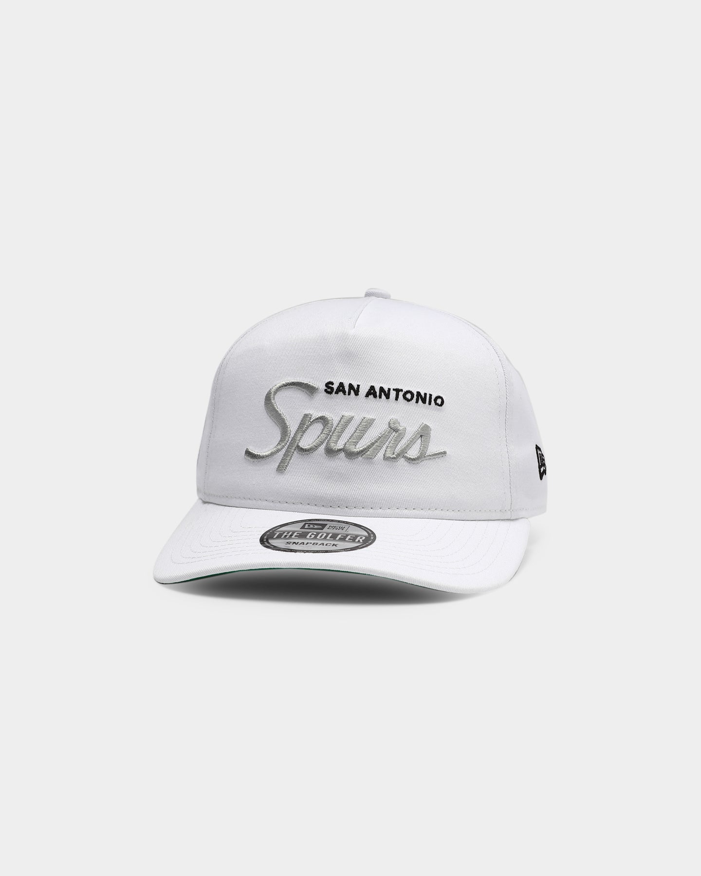 New Era San Antonio Spurs Script Old Golfer Snapback White
