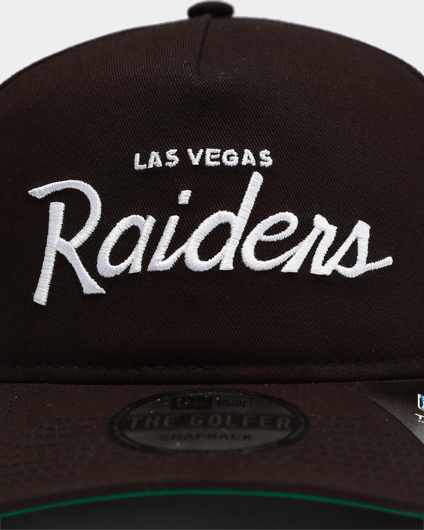 New Era Raiders Script Old Golfer Snapback Black