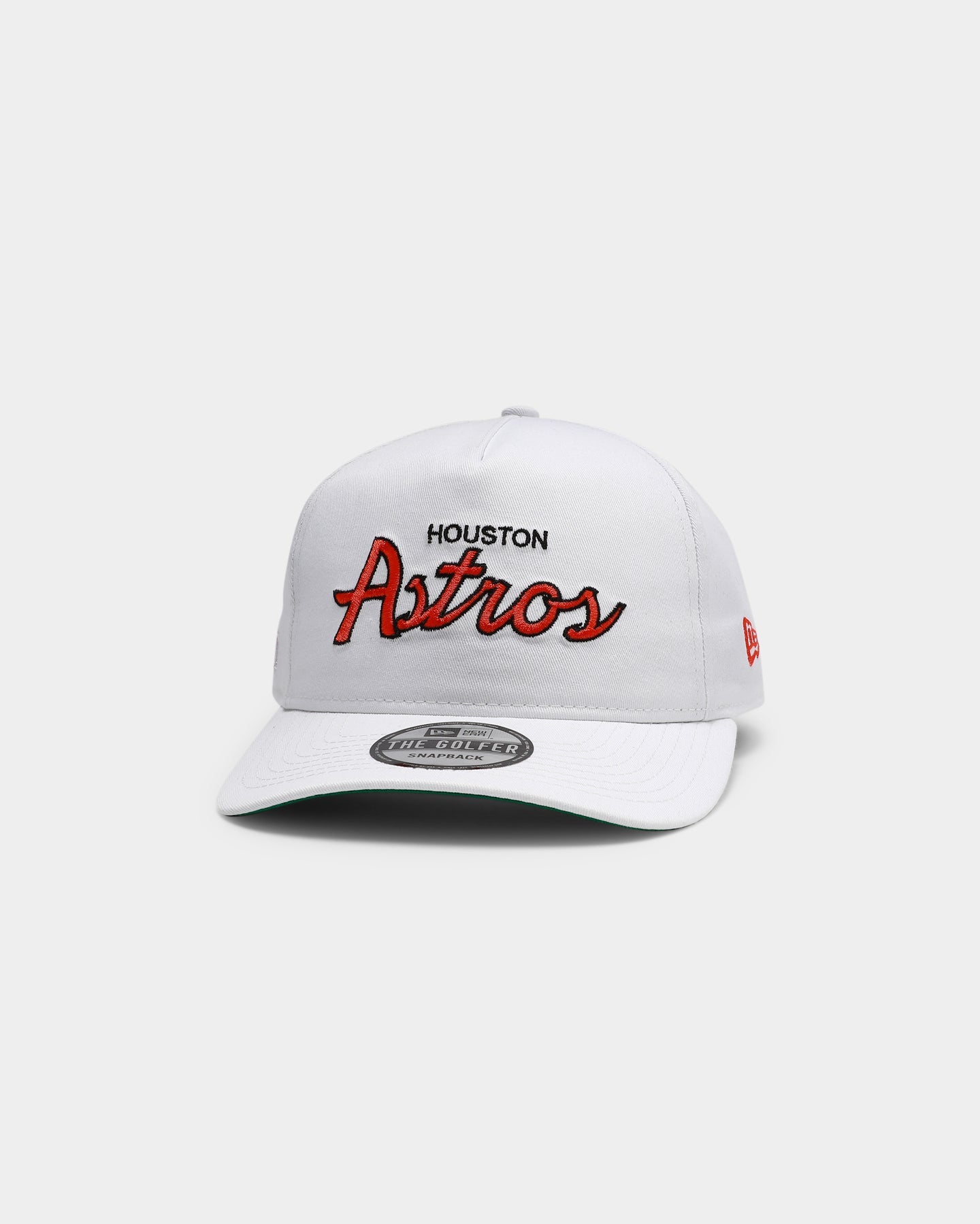New Era Houston Astros Script Old Golfer Snapback White