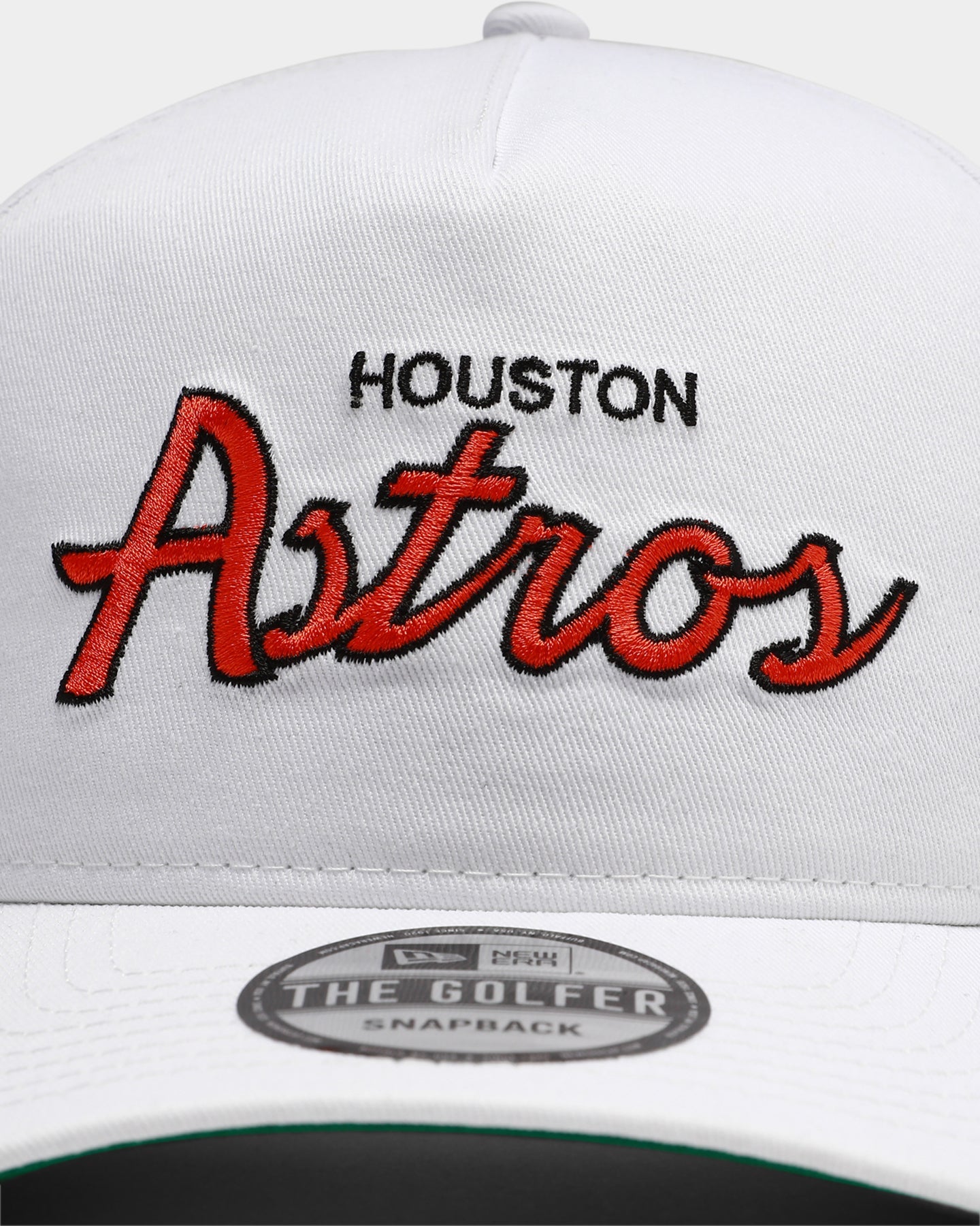 New Era Houston Astros Script Old Golfer Snapback White