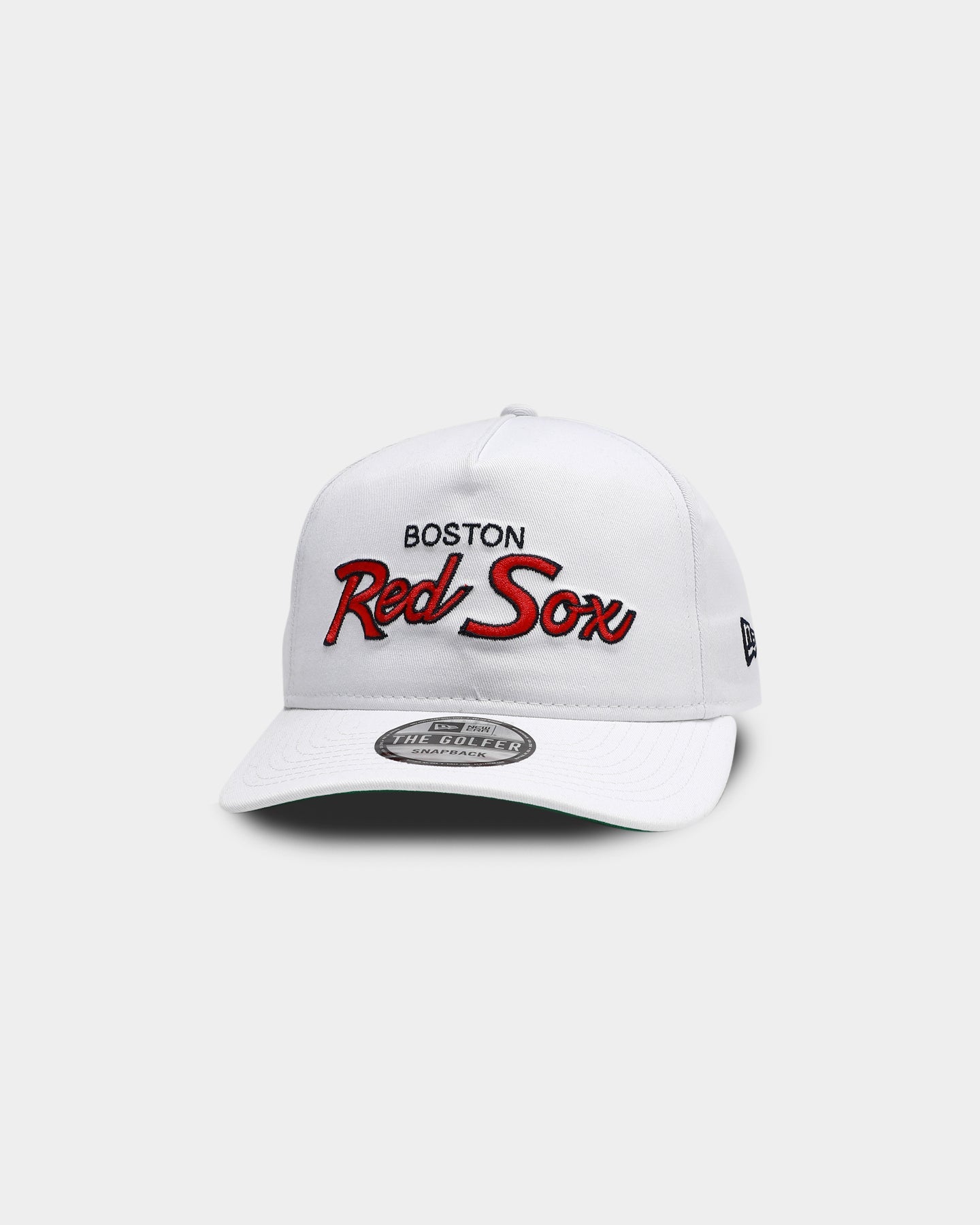 New Era Boston Redsox Script Old Golfer Snapback White