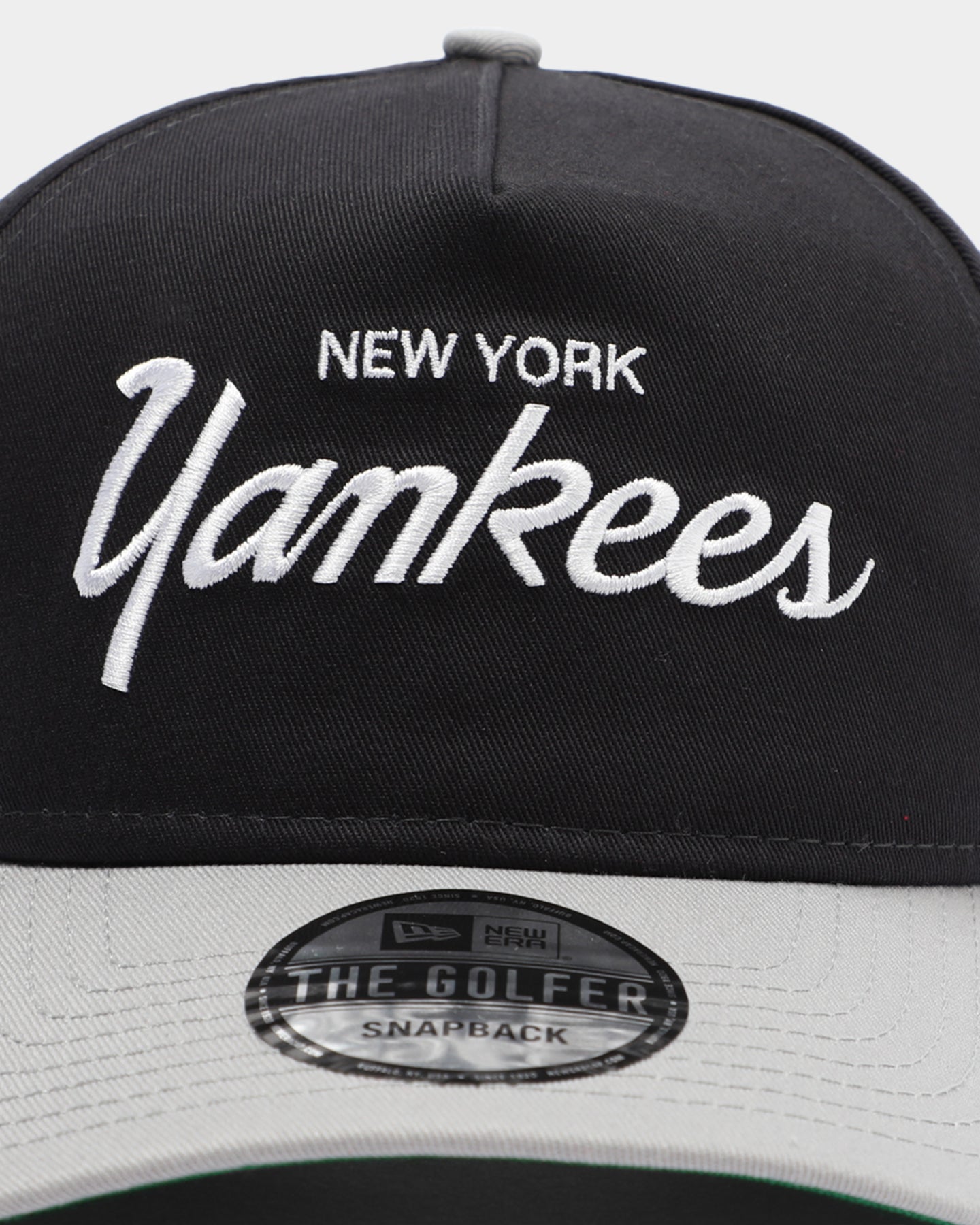 New Era New York Yankees 2-Tone Script Old Golfer Snapback Navy/Grey