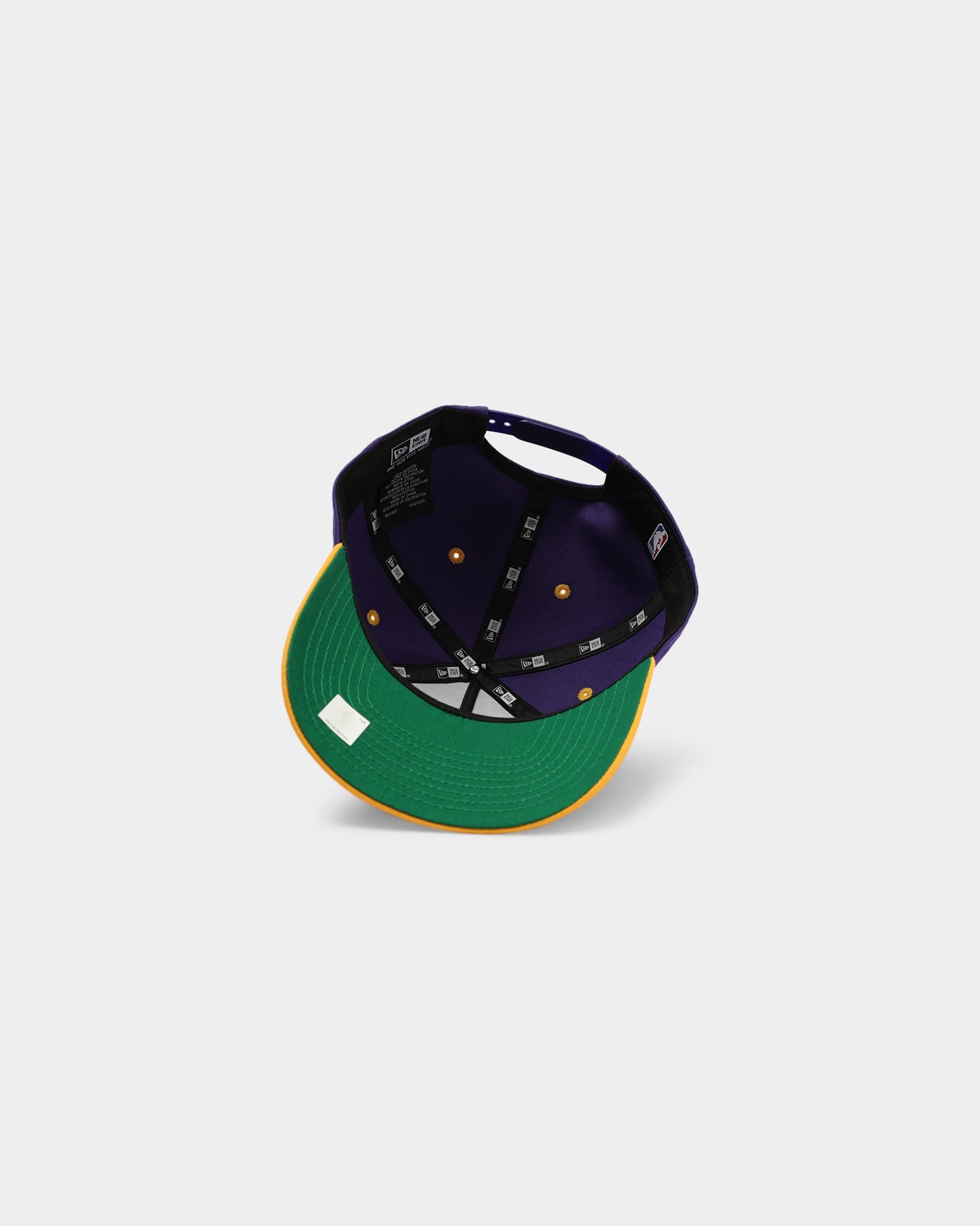New Era Los Angeles Lakers 2-Tone Script Old Golfer Snapback Purple/Yellow