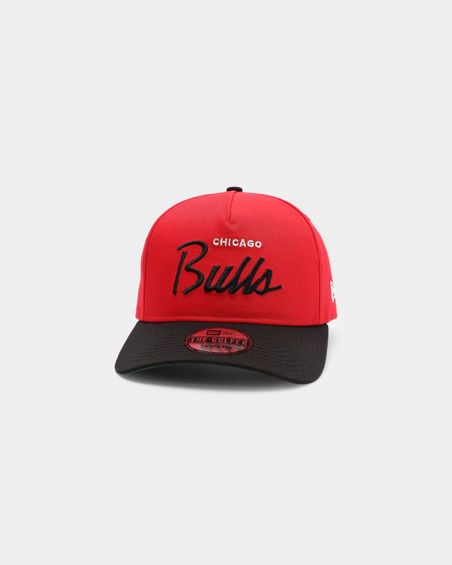 New Era Chicago Bulls 2-Tone Script Old Golfer Snapback Red/Black