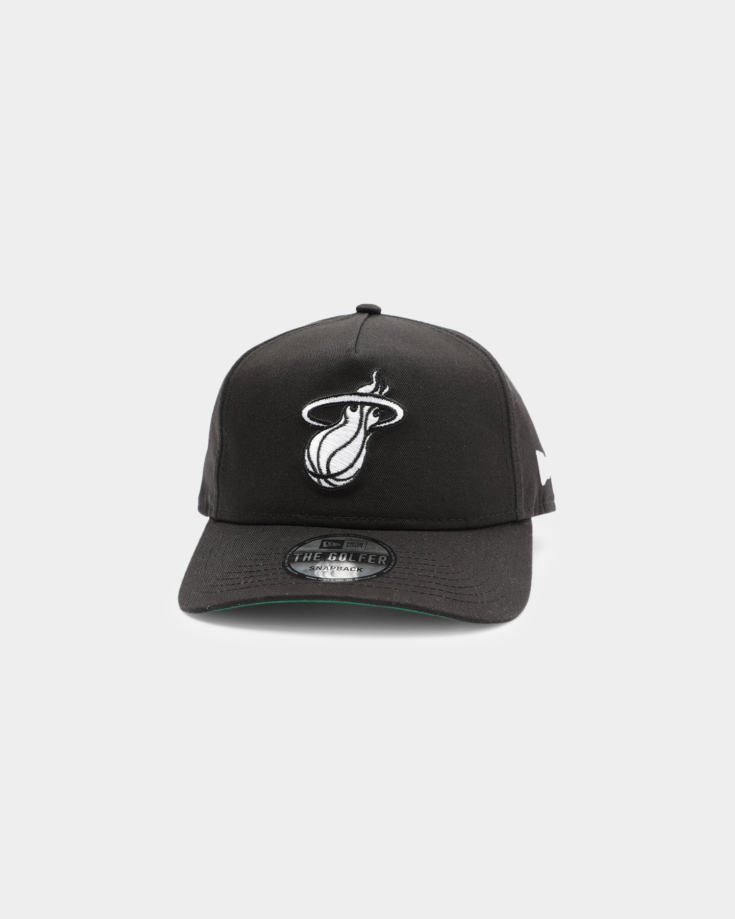 New Era Men's Miami Heat Old Golfer Snapback Black/White