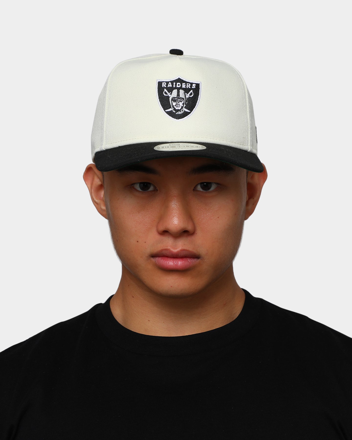 New Era Raiders Old Golfer Snapback Off White