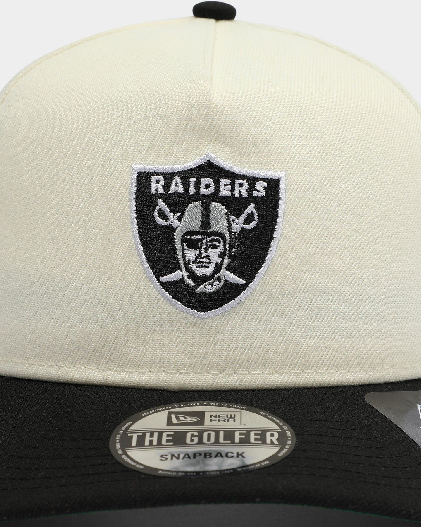 New Era Raiders Old Golfer Snapback Off White