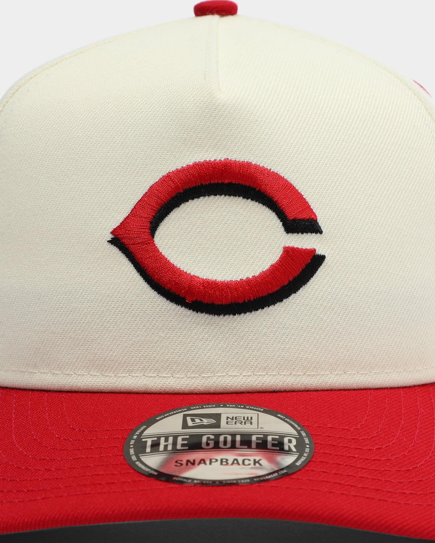 New Era Cincinnati Reds Old Golfer Snapback Off White