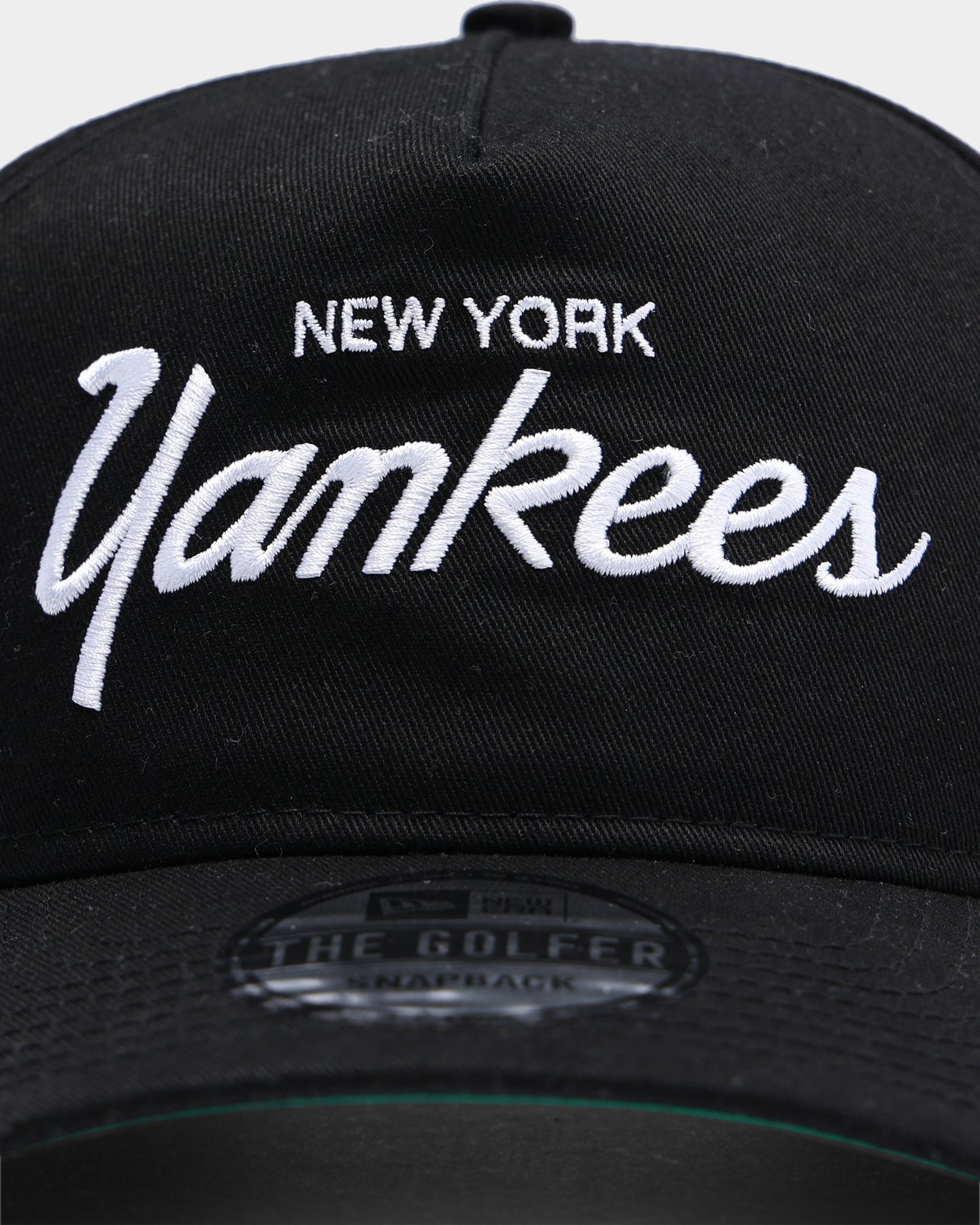 New Era New York Yankees Coach Script Old Golfer Snapback Black