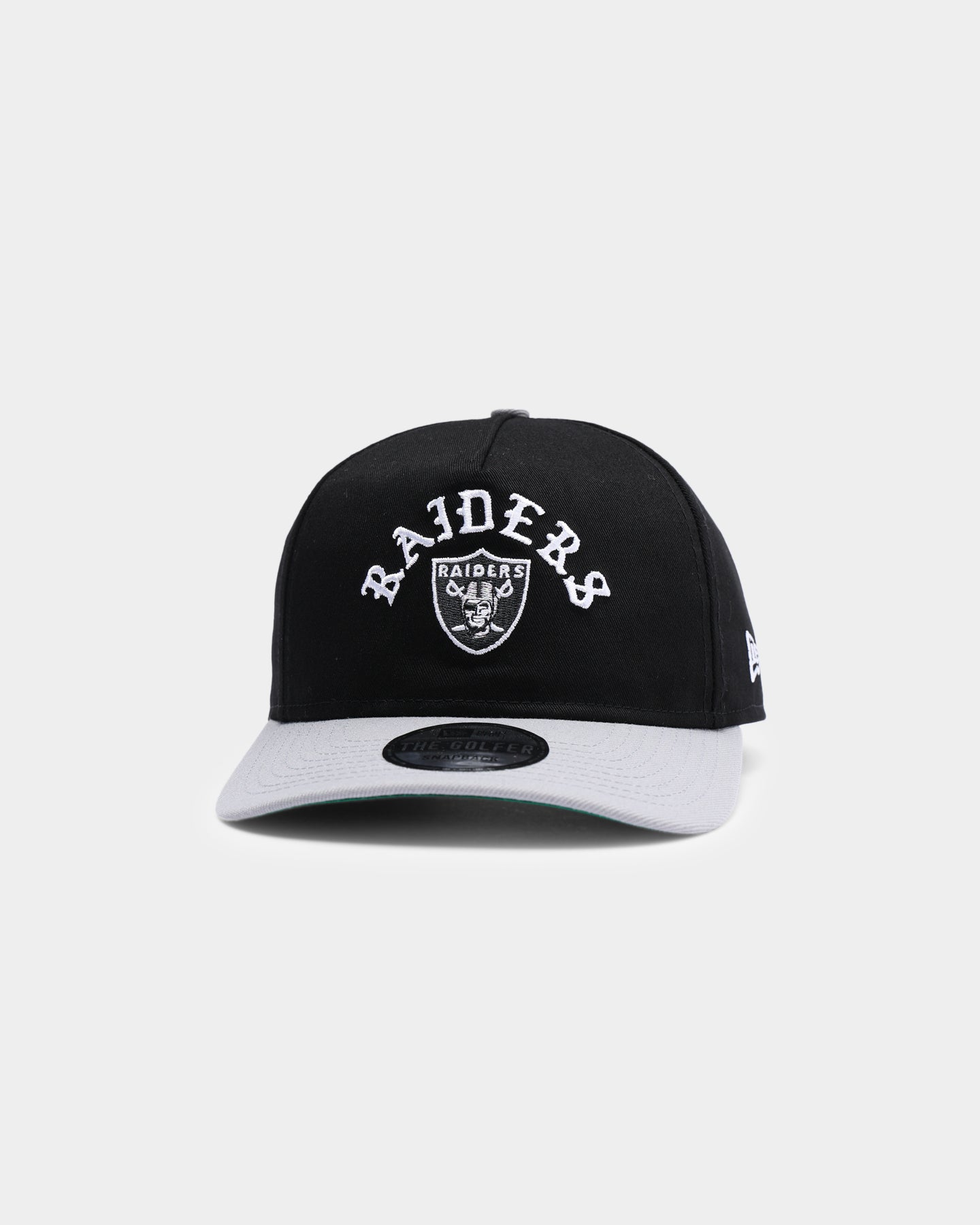 New Era Las Vegas Raiders Gothic Logo Old Golfer Snapback Black/Grey