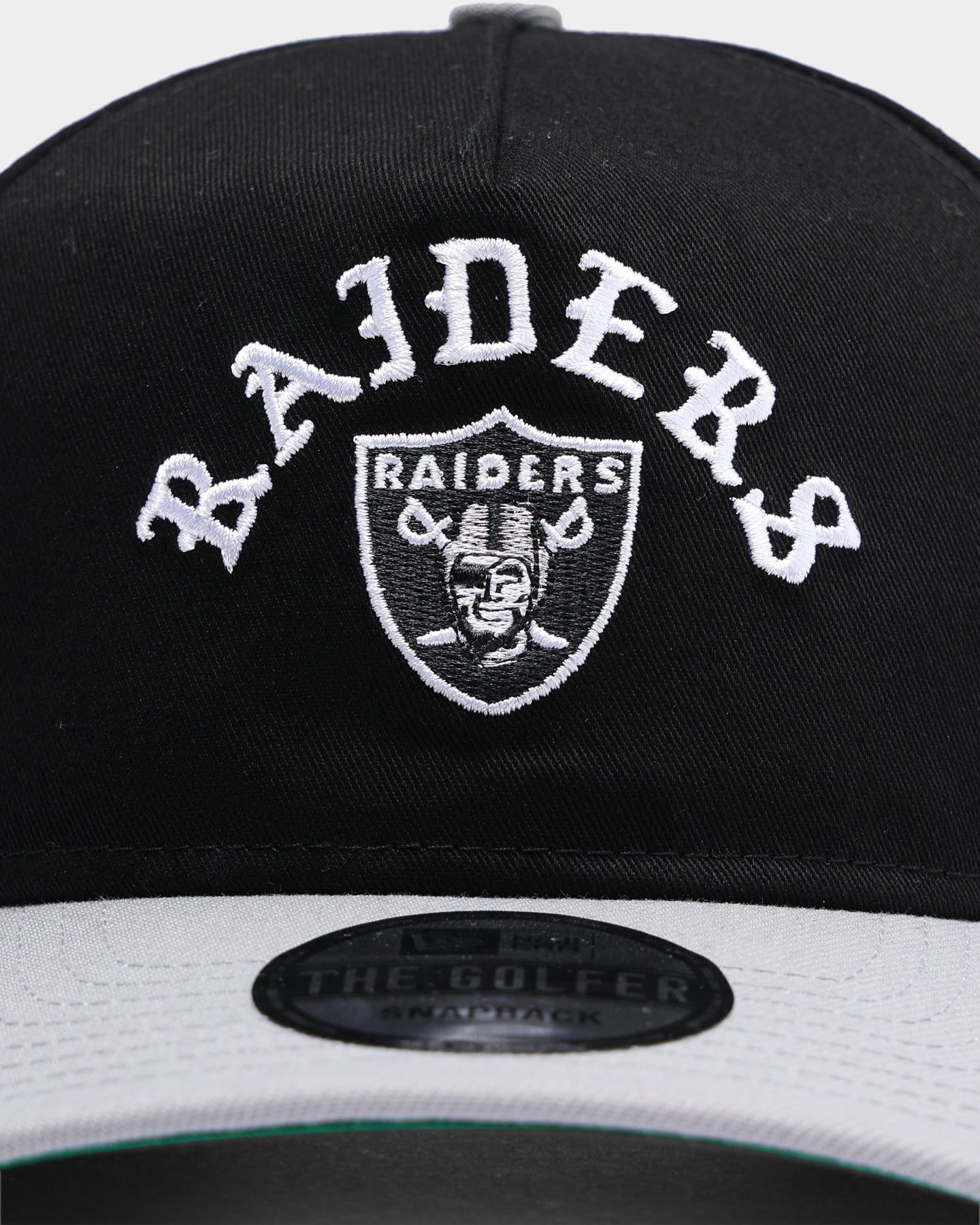 New Era Las Vegas Raiders Gothic Logo Old Golfer Snapback Black/Grey