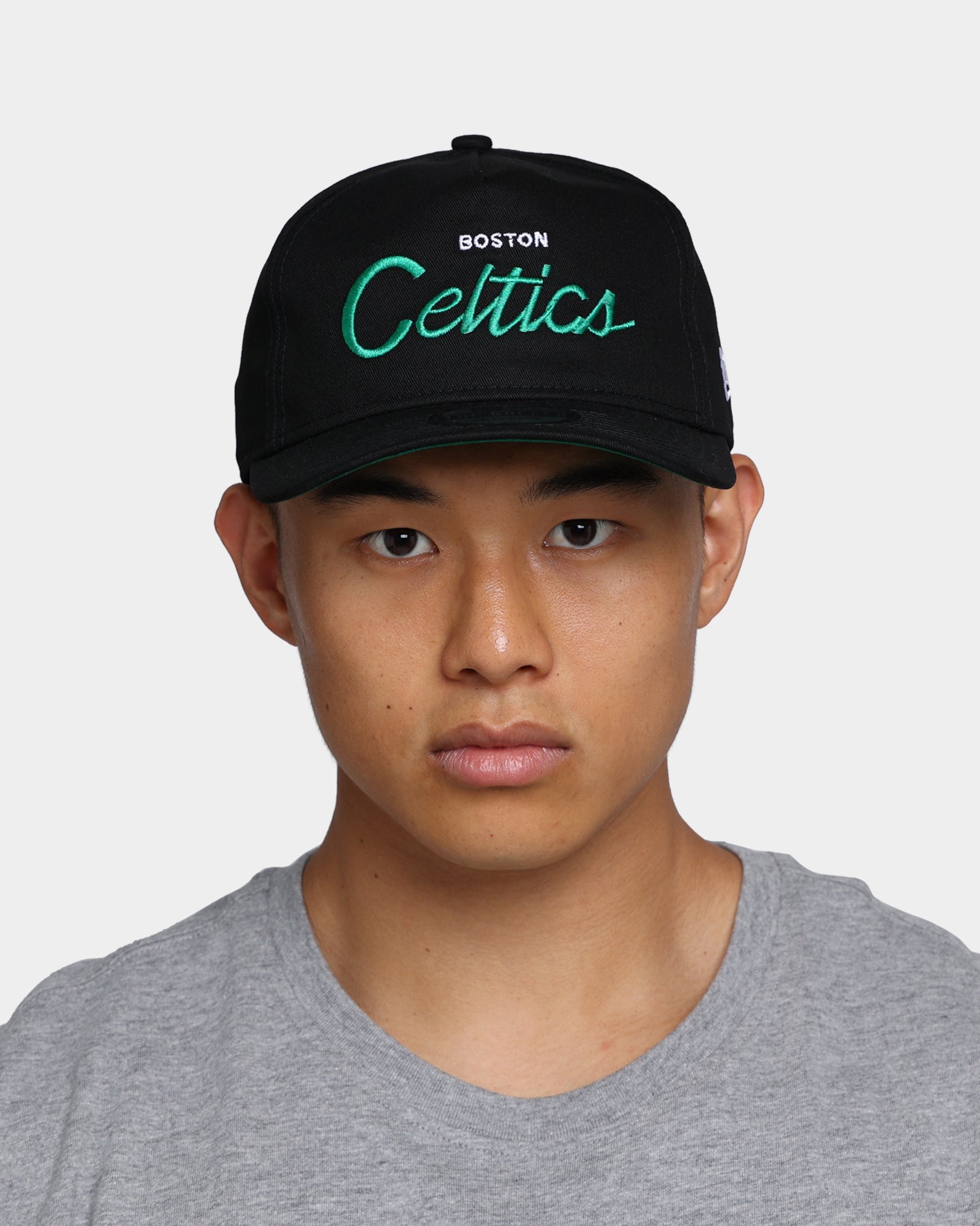 New Era Boston Celtics Coach Script Old Golfer Snapback Black
