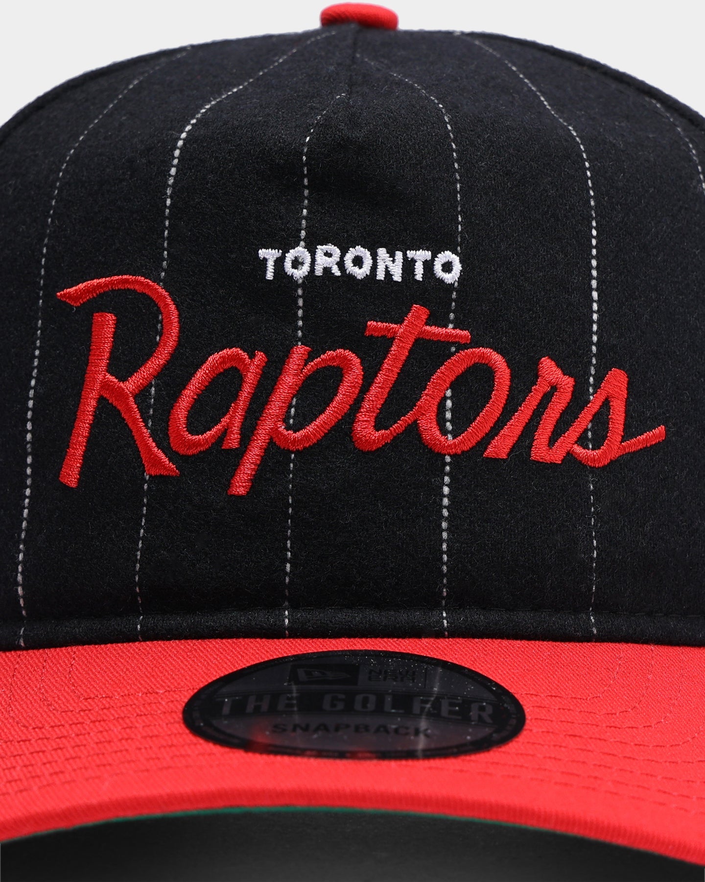 New Era Toronto Raptors Pinstripe 2 Tone Old Golfer Snapback Pinstripe