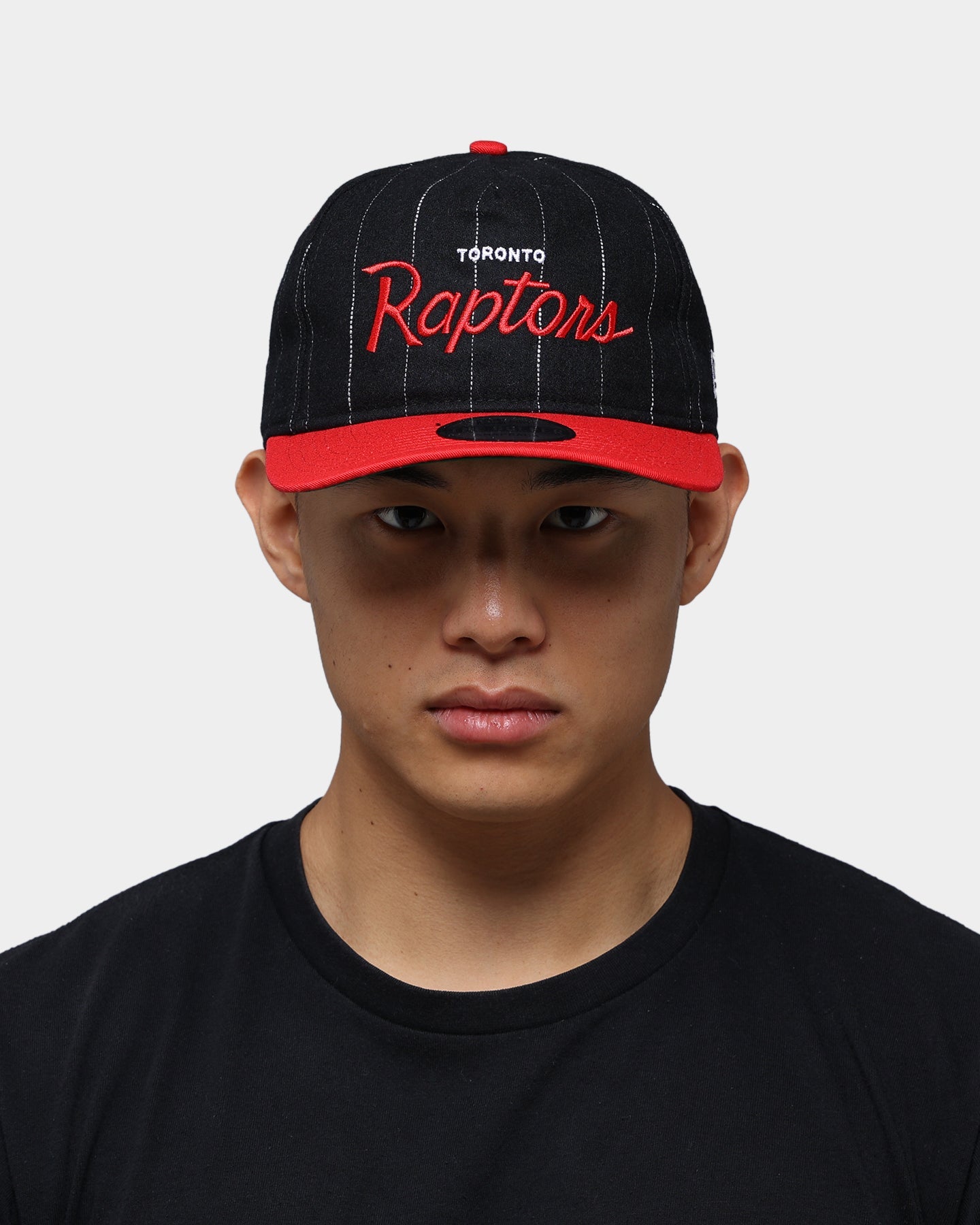 New Era Toronto Raptors Pinstripe 2 Tone Old Golfer Snapback Pinstripe