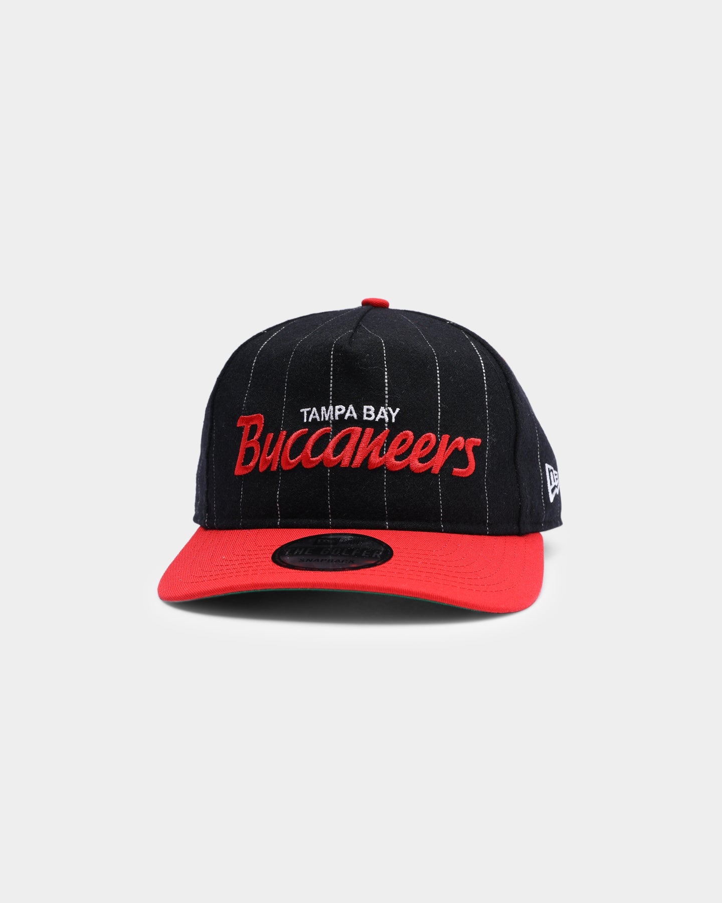 New Era Tampa Bay Buccaneers Pinstripe 2 Tone Old Golfer Snapback Pinstripe