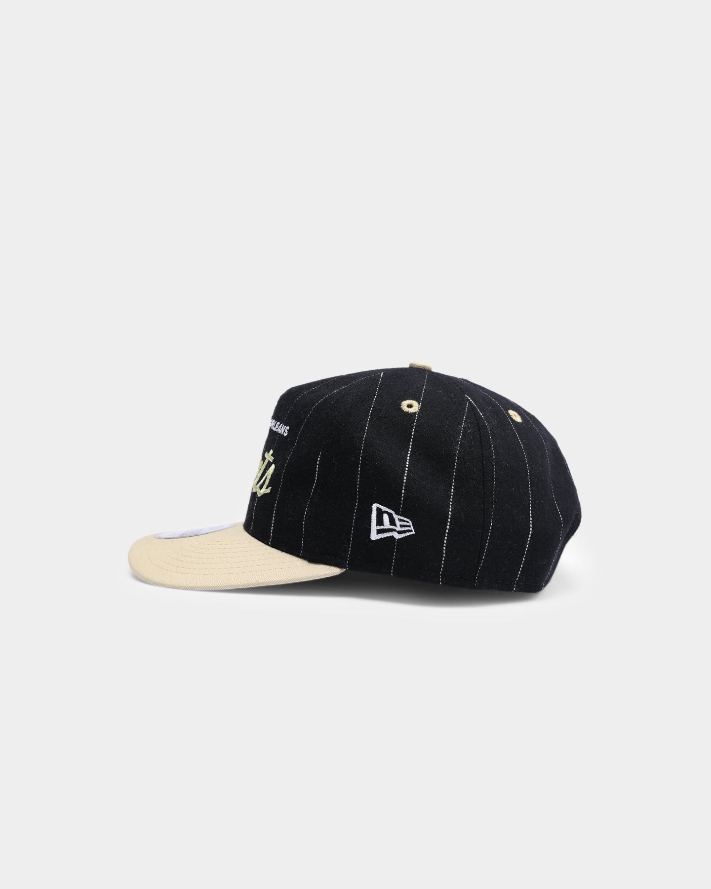 New Era New Orleans Saints Pinstripe 2 Tone Old Golfer Snapback Pinstripe