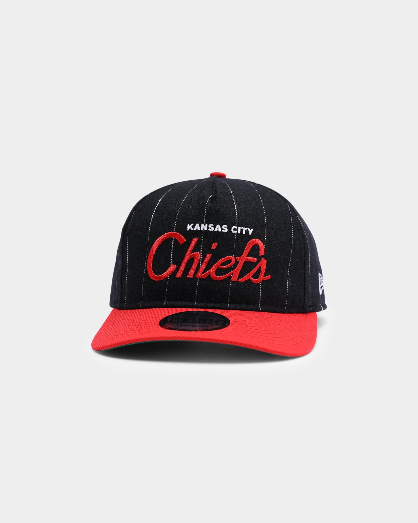 New Era Kansas City Chiefs Pinstripe 2 Tone Old Golfer Snapback Pinstripe