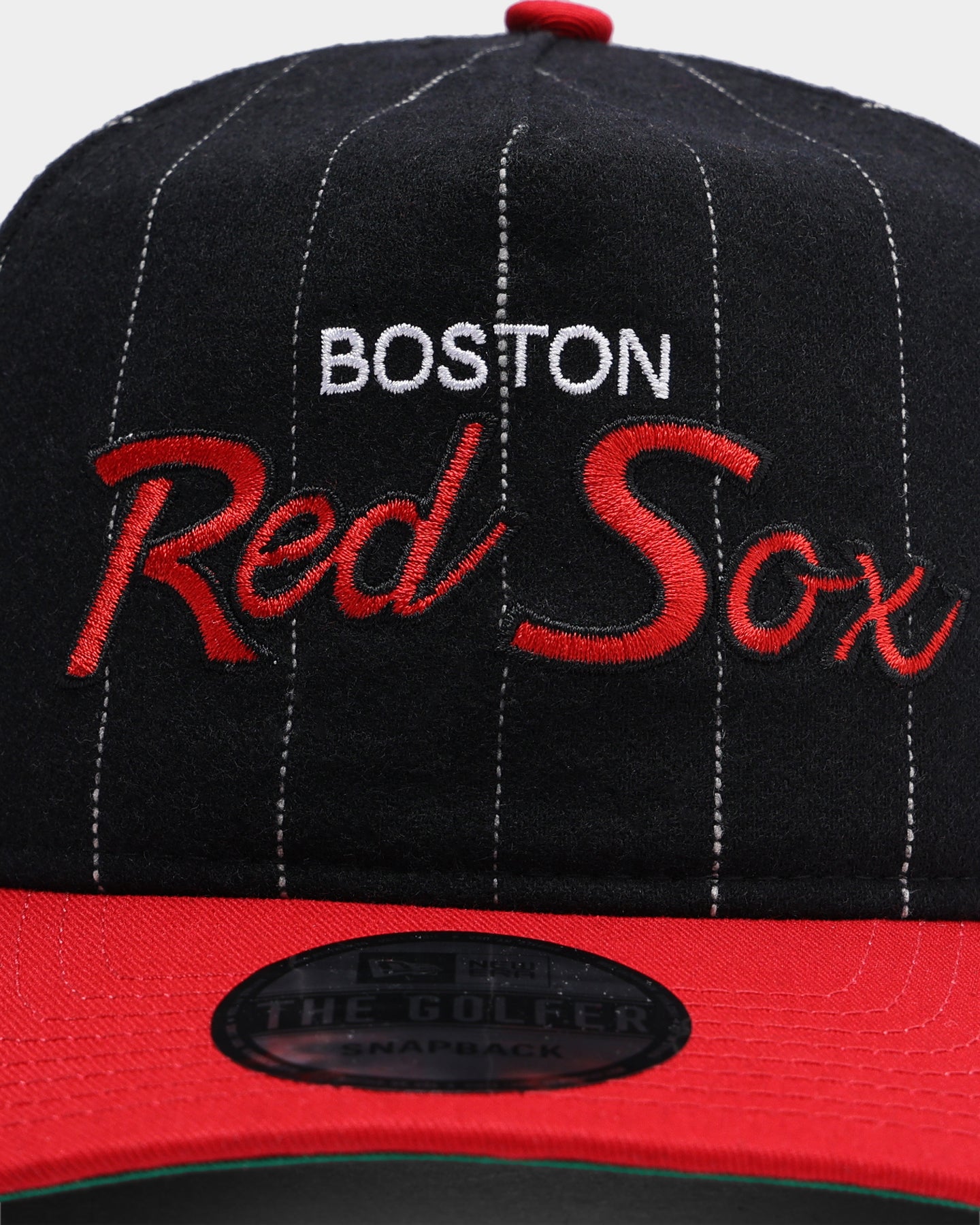 New Era Boston Red Sox Pinstripe 2 Tone Old Golfer Snapback Pinstripe