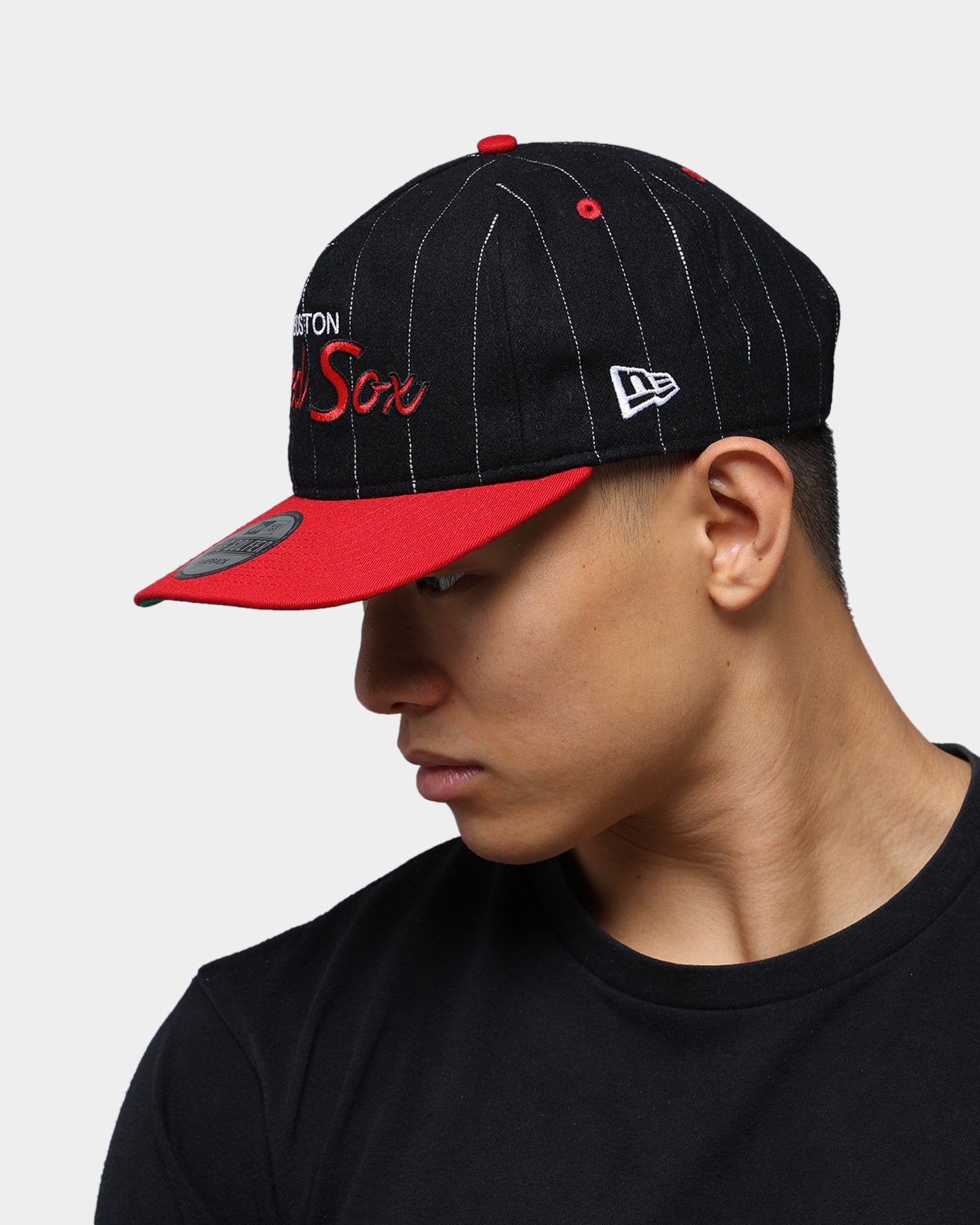 New Era Boston Red Sox Pinstripe 2 Tone Old Golfer Snapback Pinstripe