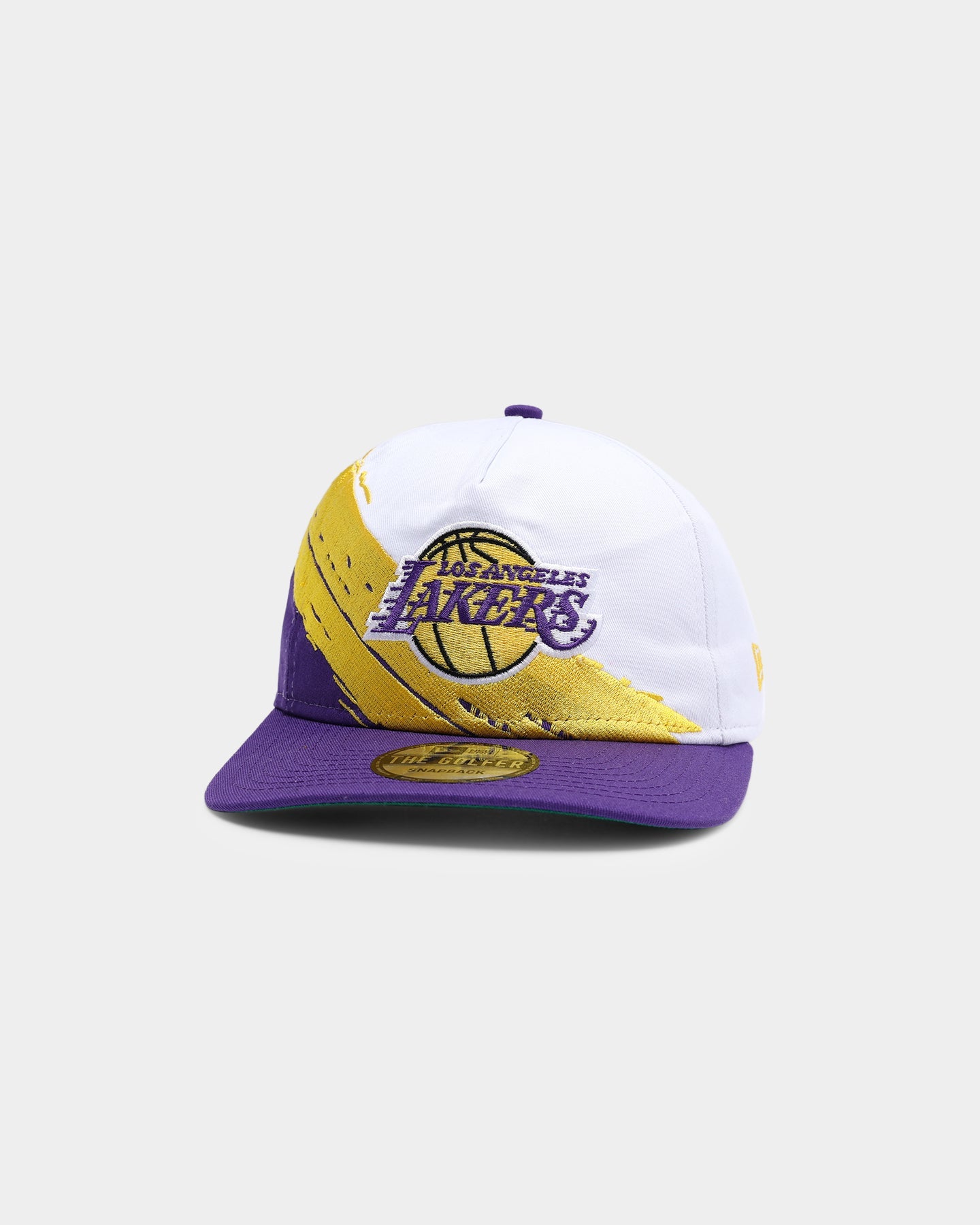 New Era Los Angeles Lakers Paint Stripe Old Golfer Snapback Paint Brush