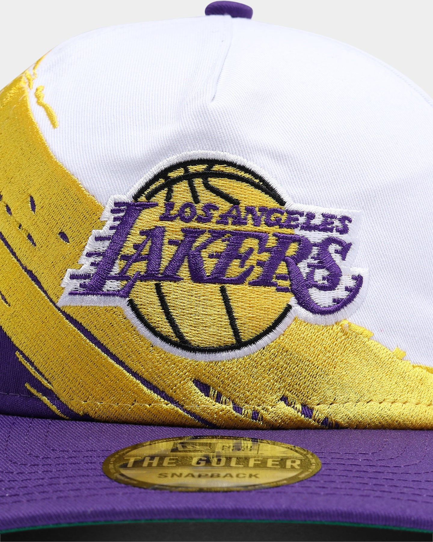 New Era Los Angeles Lakers Paint Stripe Old Golfer Snapback Paint Brush