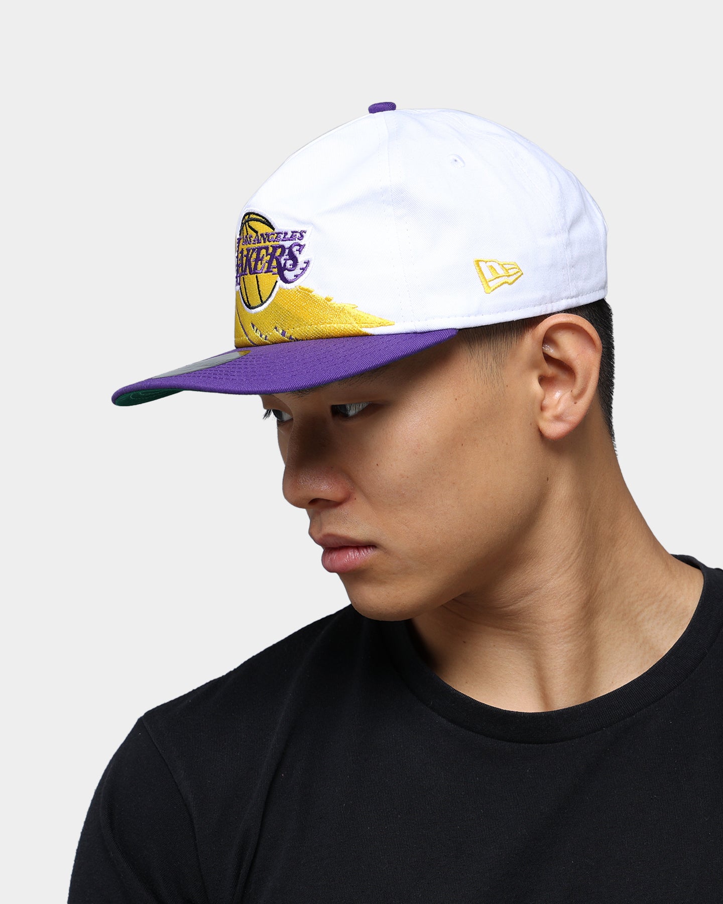 New Era Los Angeles Lakers Paint Stripe Old Golfer Snapback Paint Brush