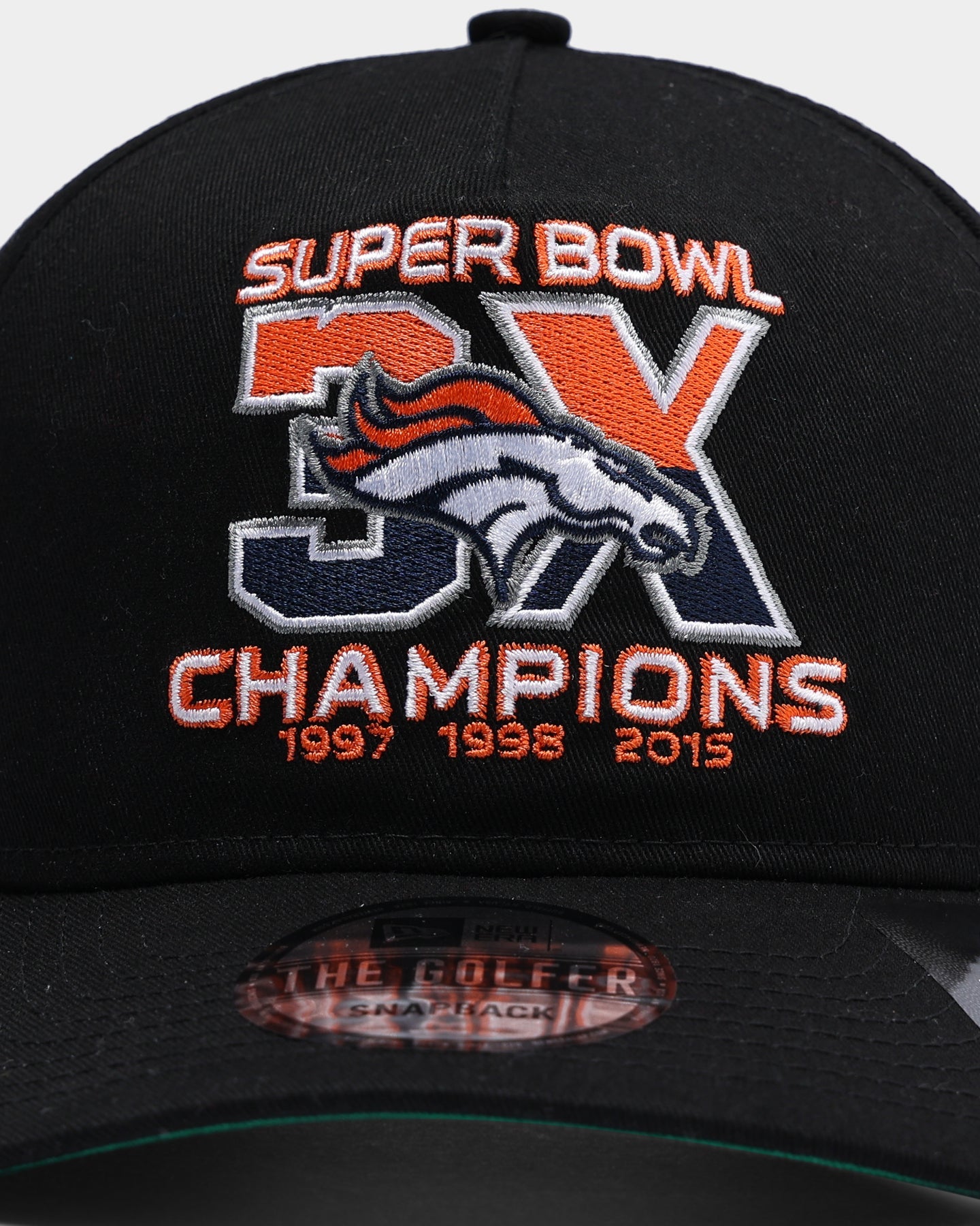 New Era Denver Broncos Saints "Super Bowl Champs" Old Golfer Snapback Black/Superbowl