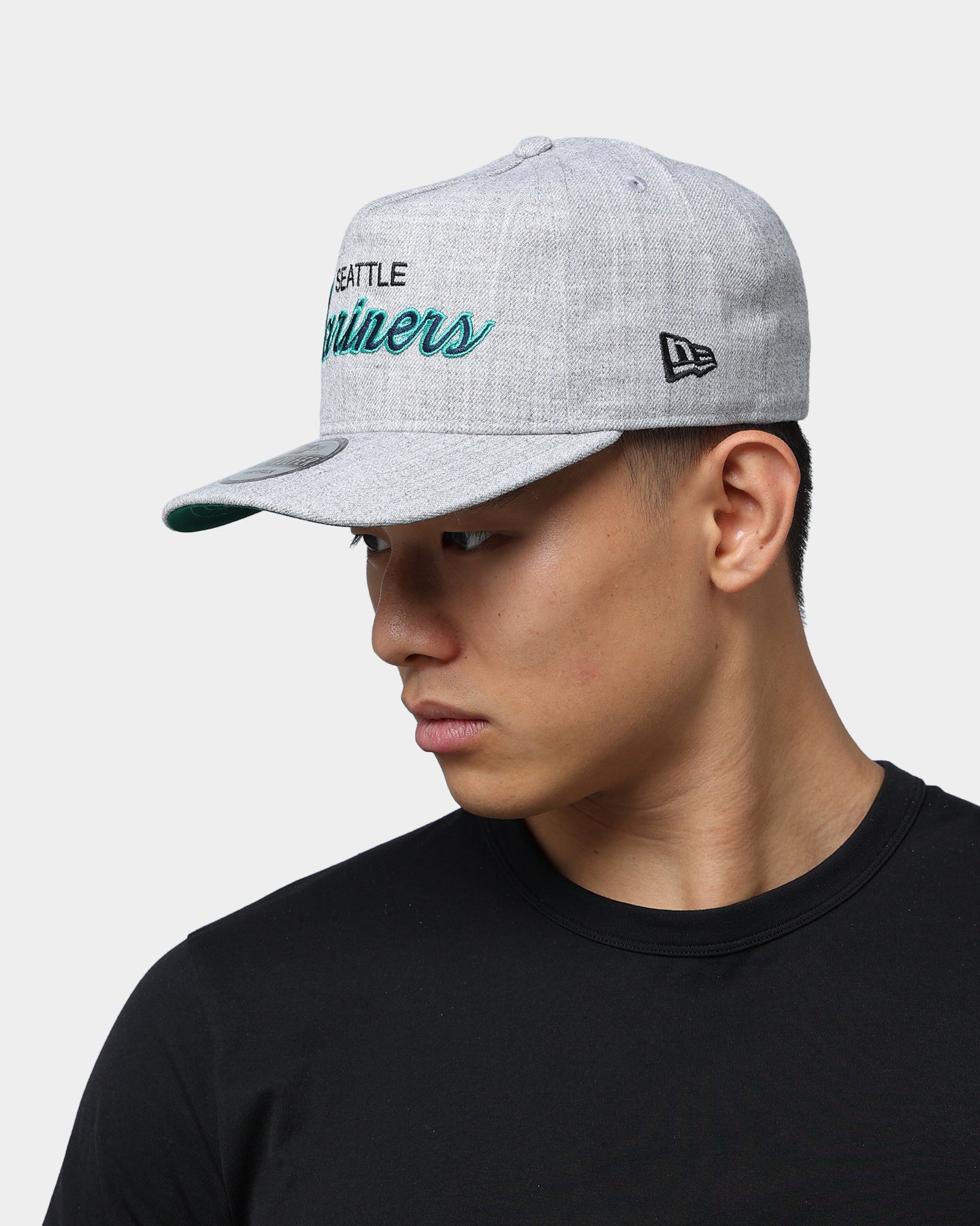New Era Seattle Mariners Script Old Golfer Snapback Heather Grey