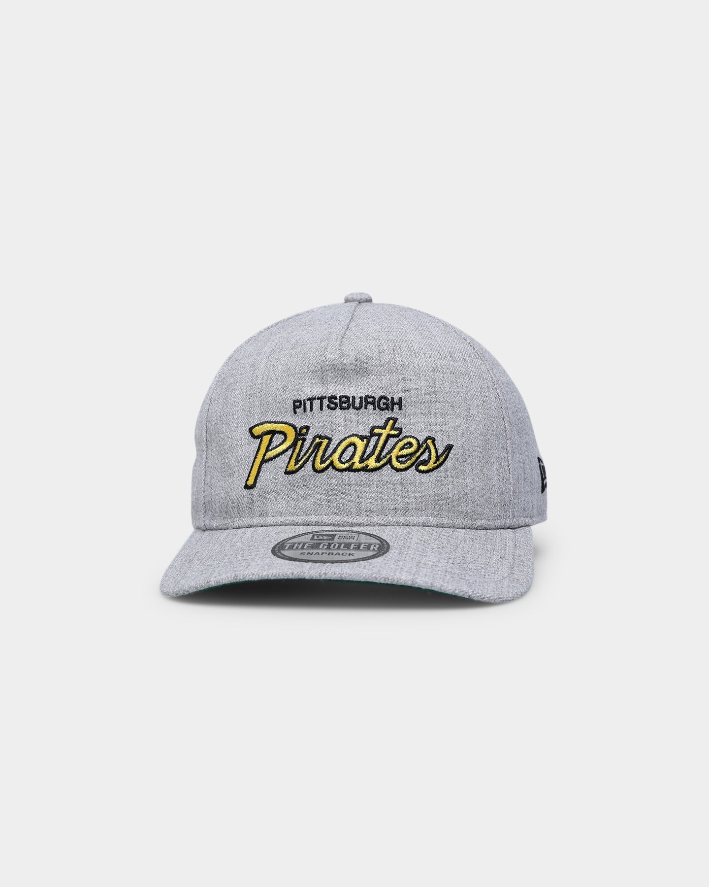 New Era Pittsburgh Pirates Script Old Golfer Snapback Heather Grey