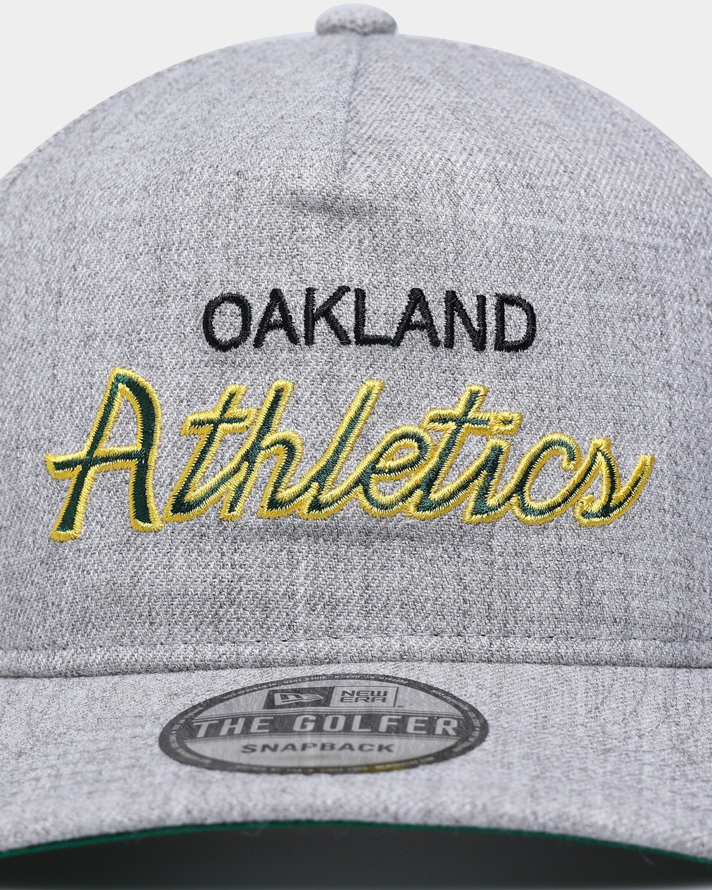 New Era Oakland Athletics Script Old Golfer Snapback Heather Grey