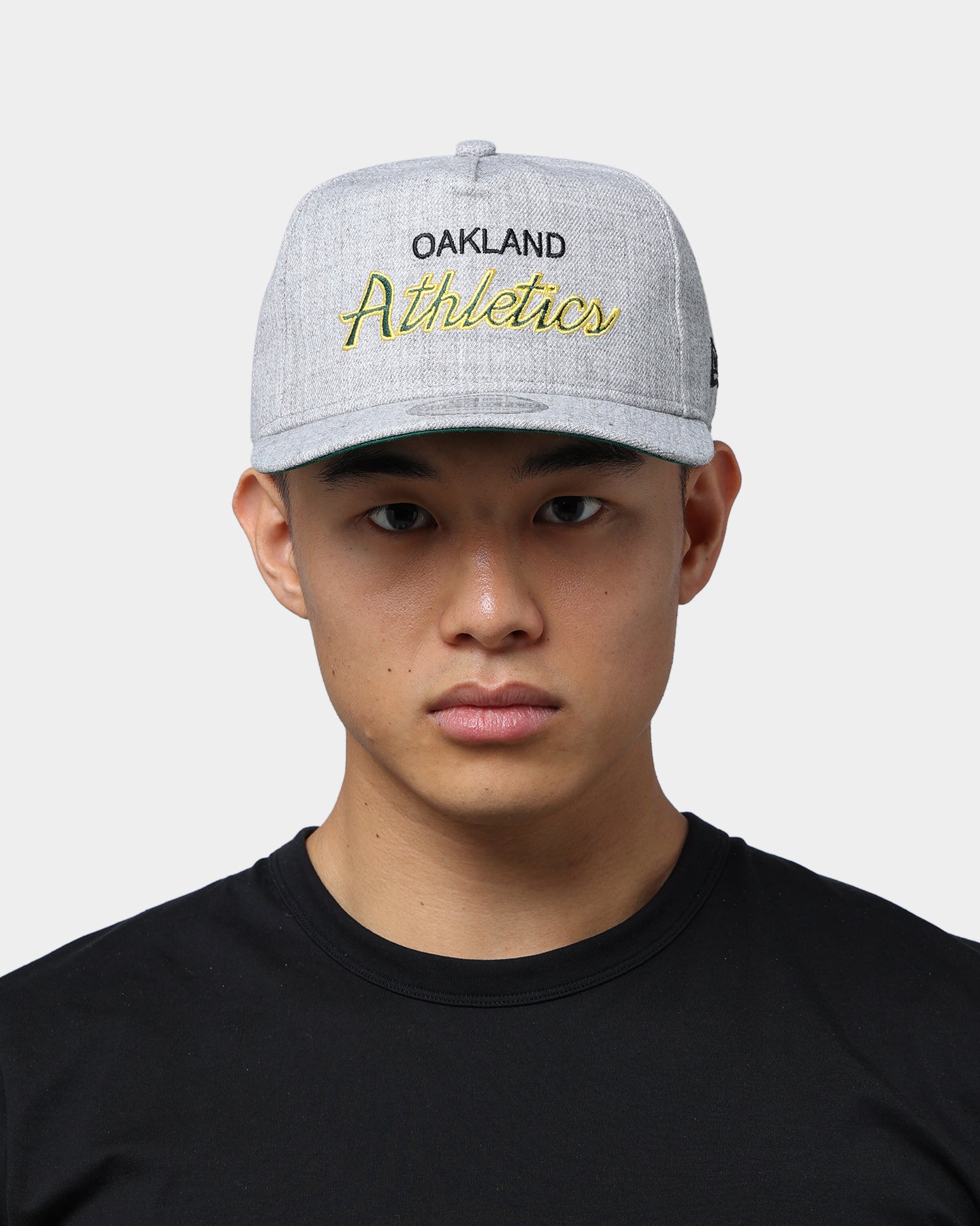 New Era Oakland Athletics Script Old Golfer Snapback Heather Grey