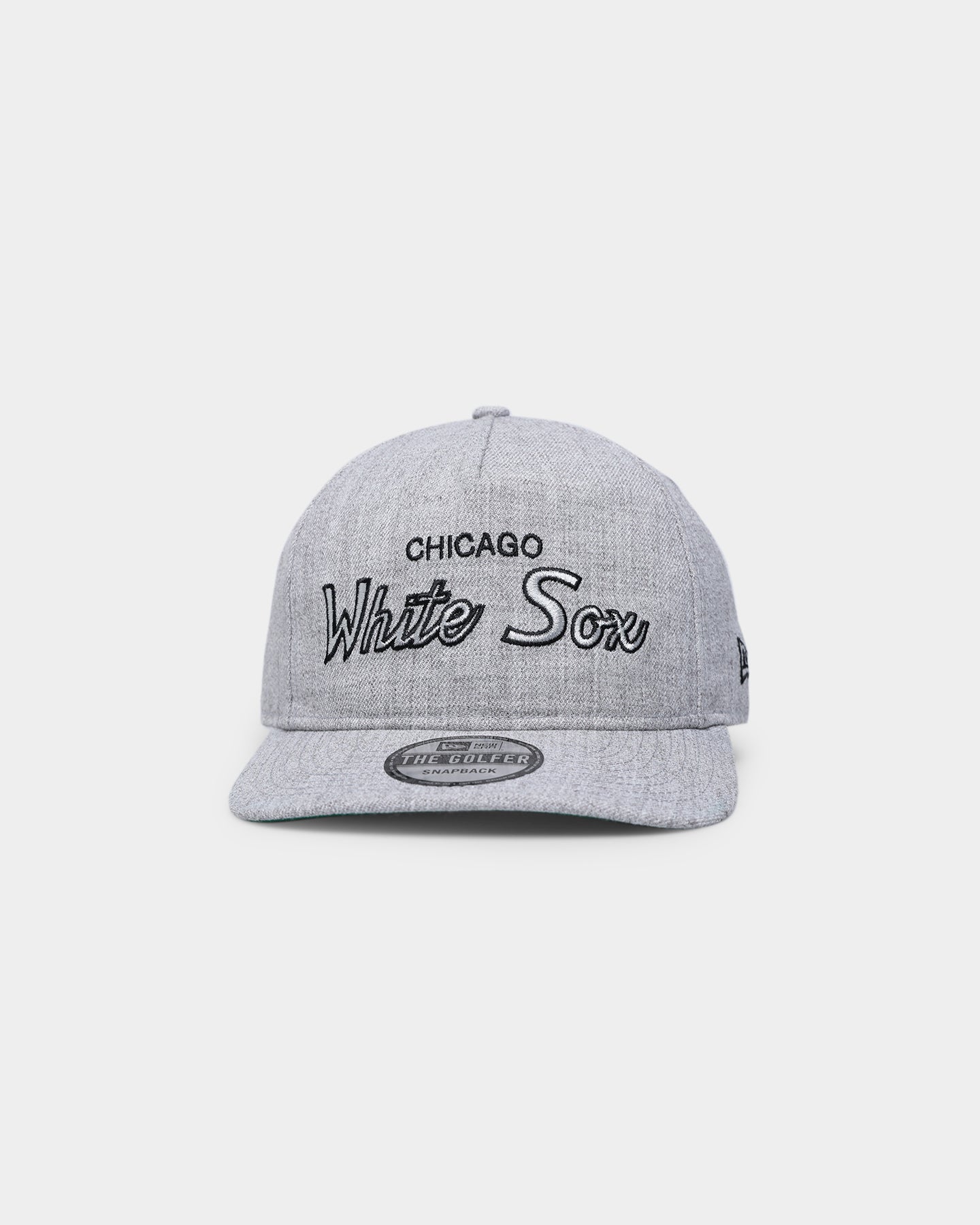 New Era Chicago White Sox Script Old Golfer Snapback Heather Grey