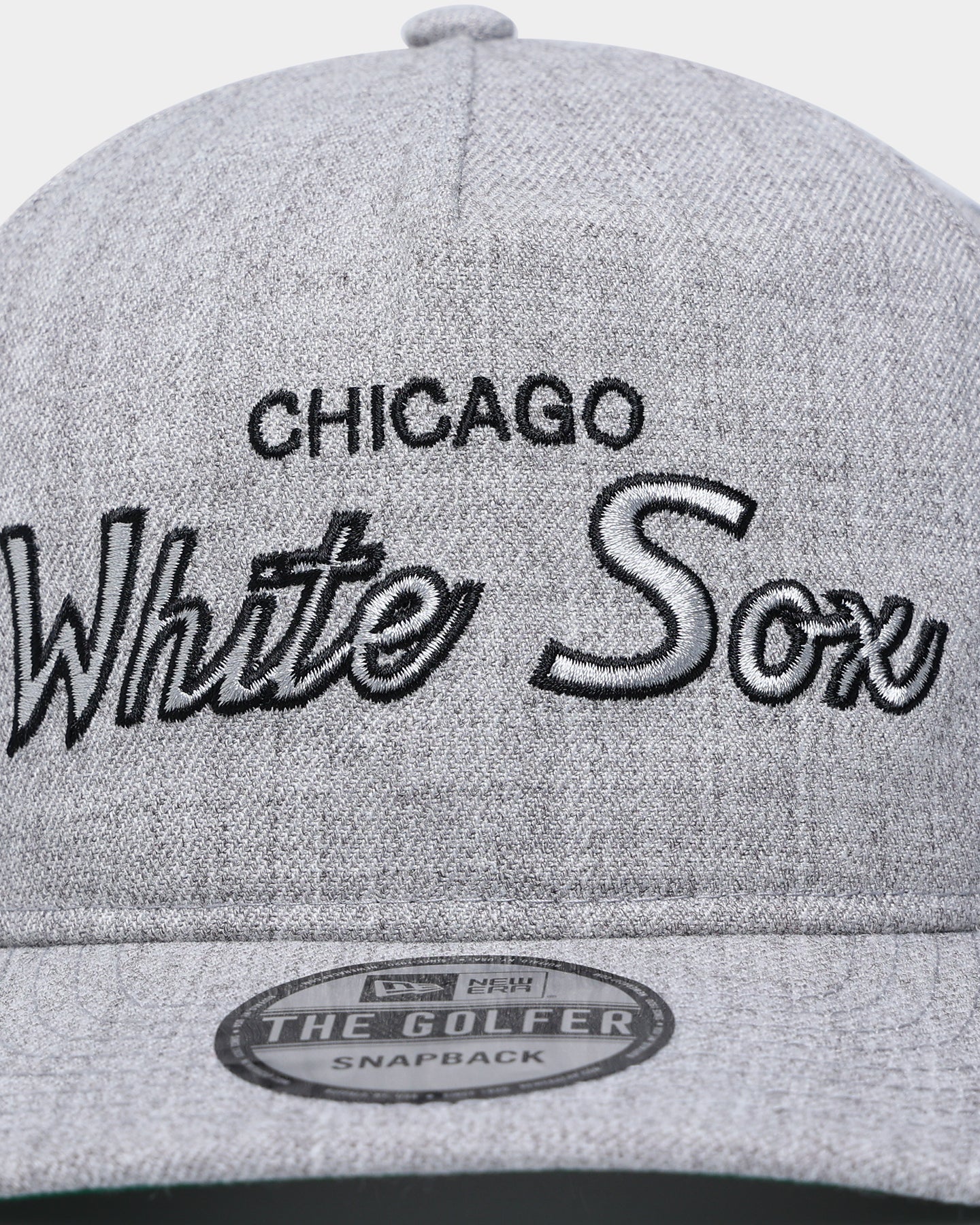 New Era Chicago White Sox Script Old Golfer Snapback Heather Grey
