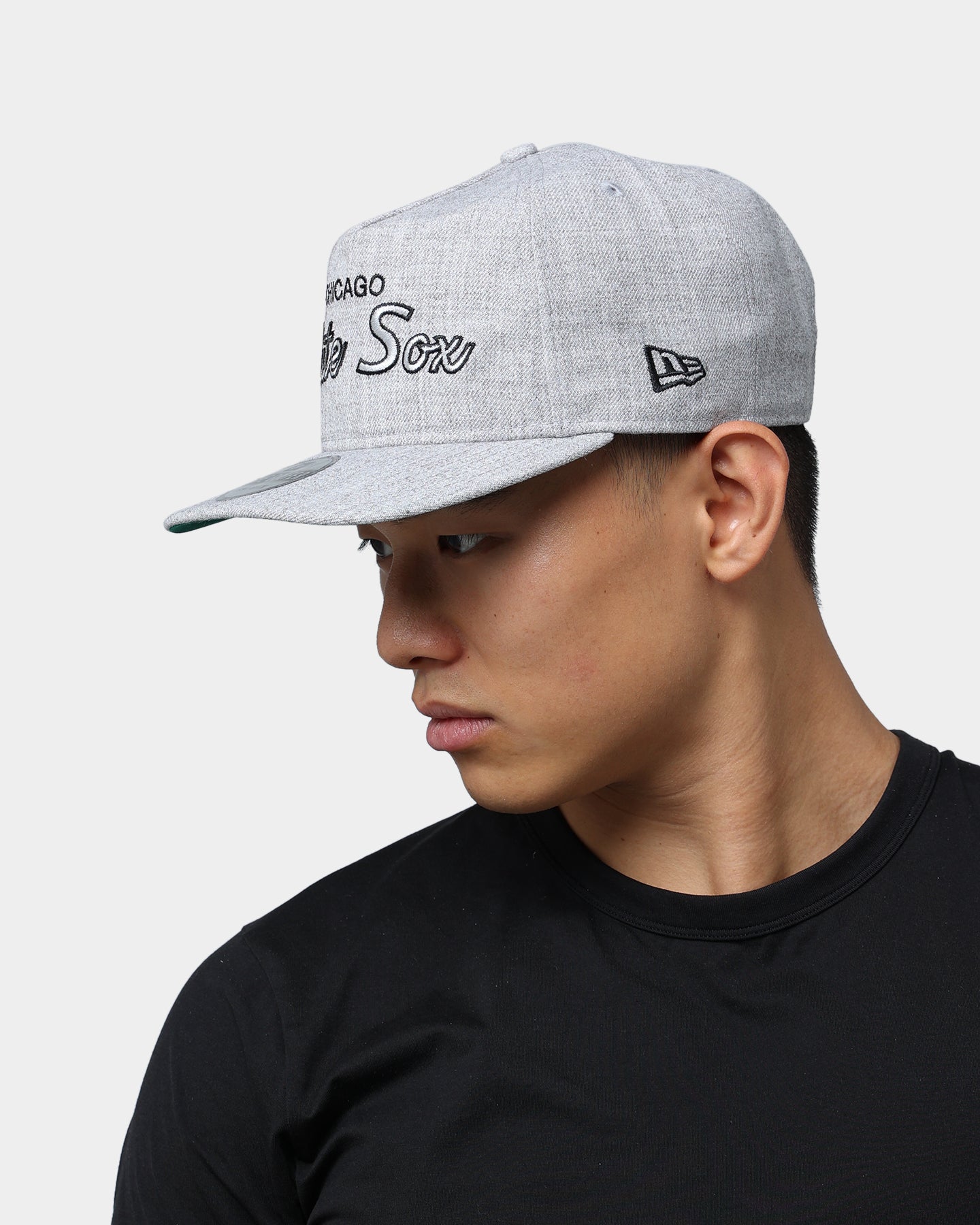 New Era Chicago White Sox Script Old Golfer Snapback Heather Grey