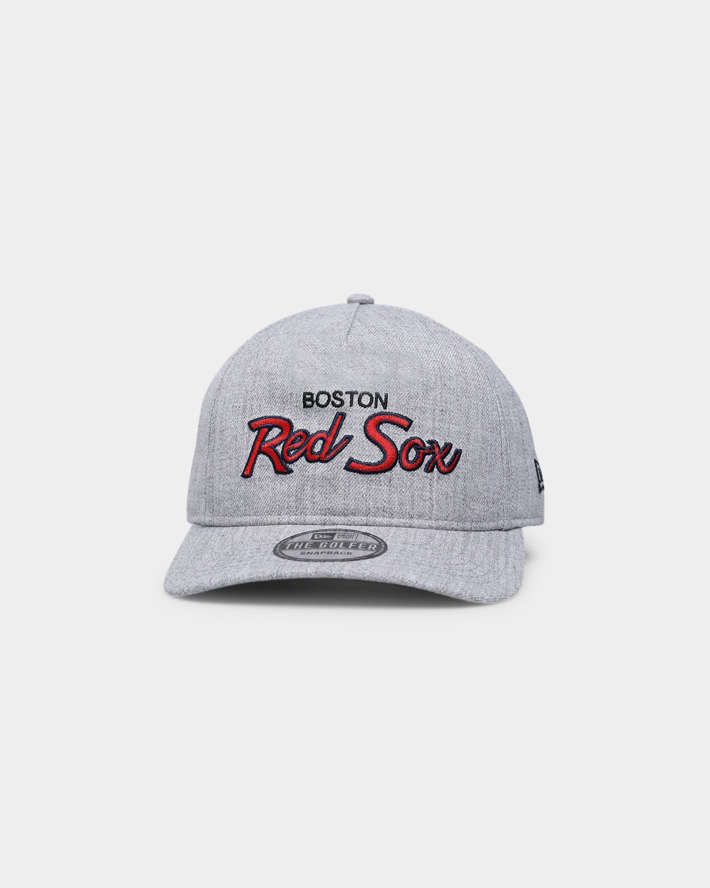 New Era Boston Red Sox Script Old Golfer Snapback Heather Grey