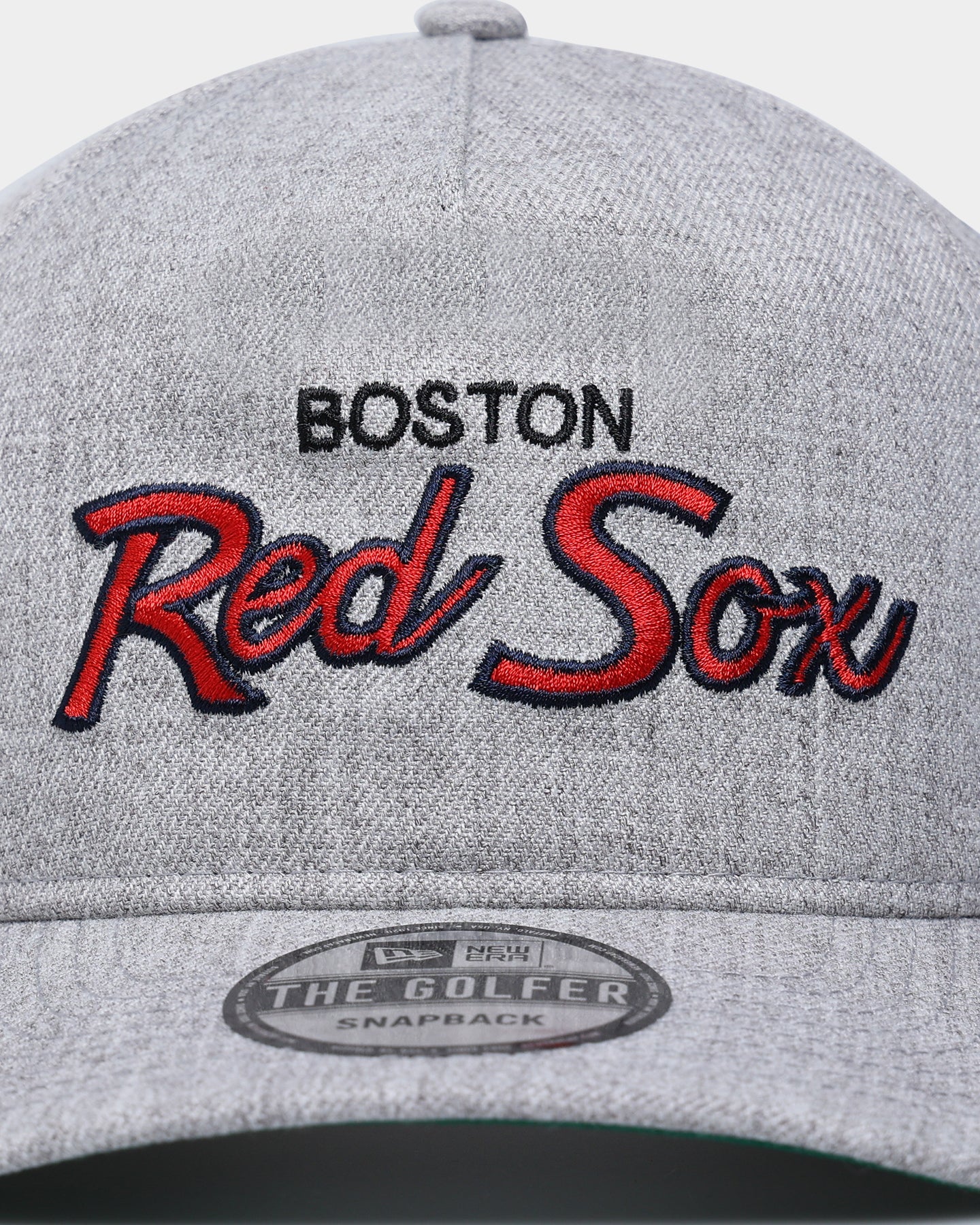 New Era Boston Red Sox Script Old Golfer Snapback Heather Grey