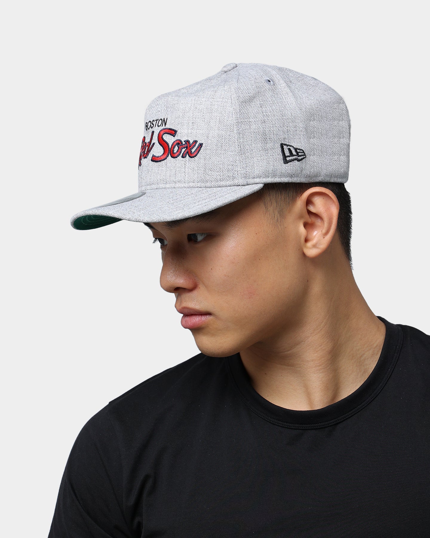 New Era Boston Red Sox Script Old Golfer Snapback Heather Grey