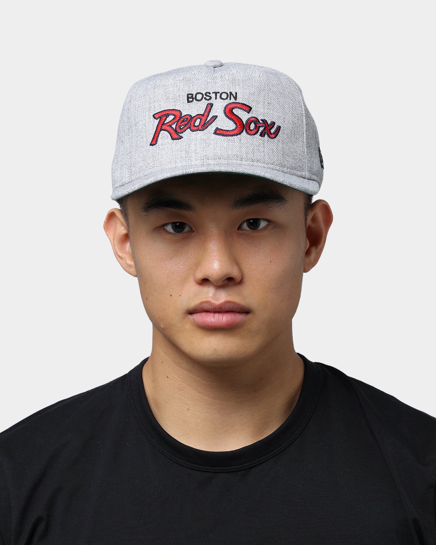 New Era Boston Red Sox Script Old Golfer Snapback Heather Grey