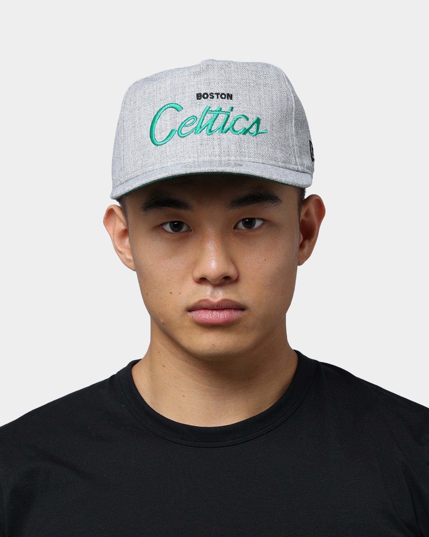 New Era Boston Celtics Script Old Golfer Snapback Heather Grey