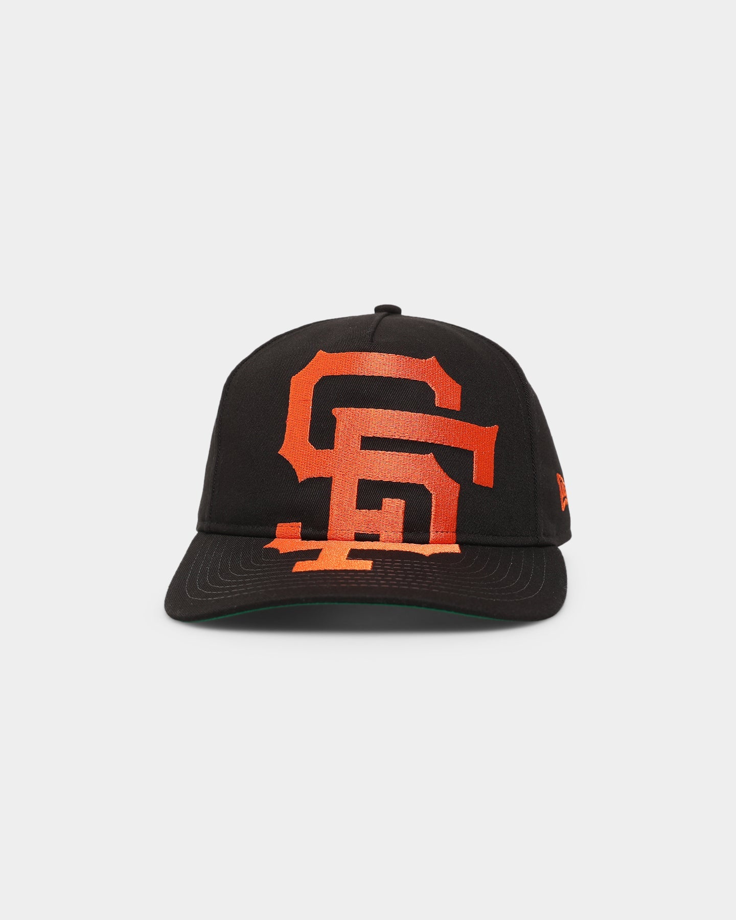 New Era San Francisco Giants 'Oversized Team Logo' Old Golfer Snapback Black/Orange