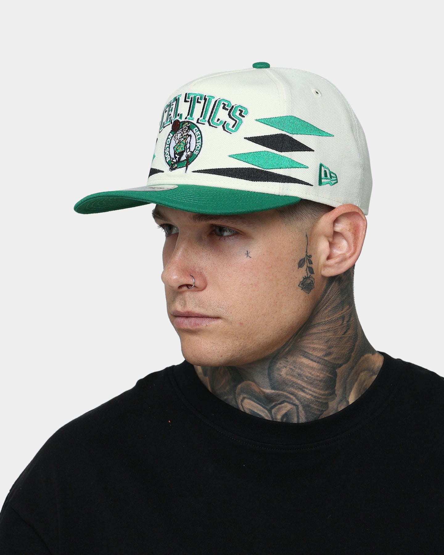 New Era Boston Celtics "Off-White Diamond" Old Golfer Snapback Green/Black
