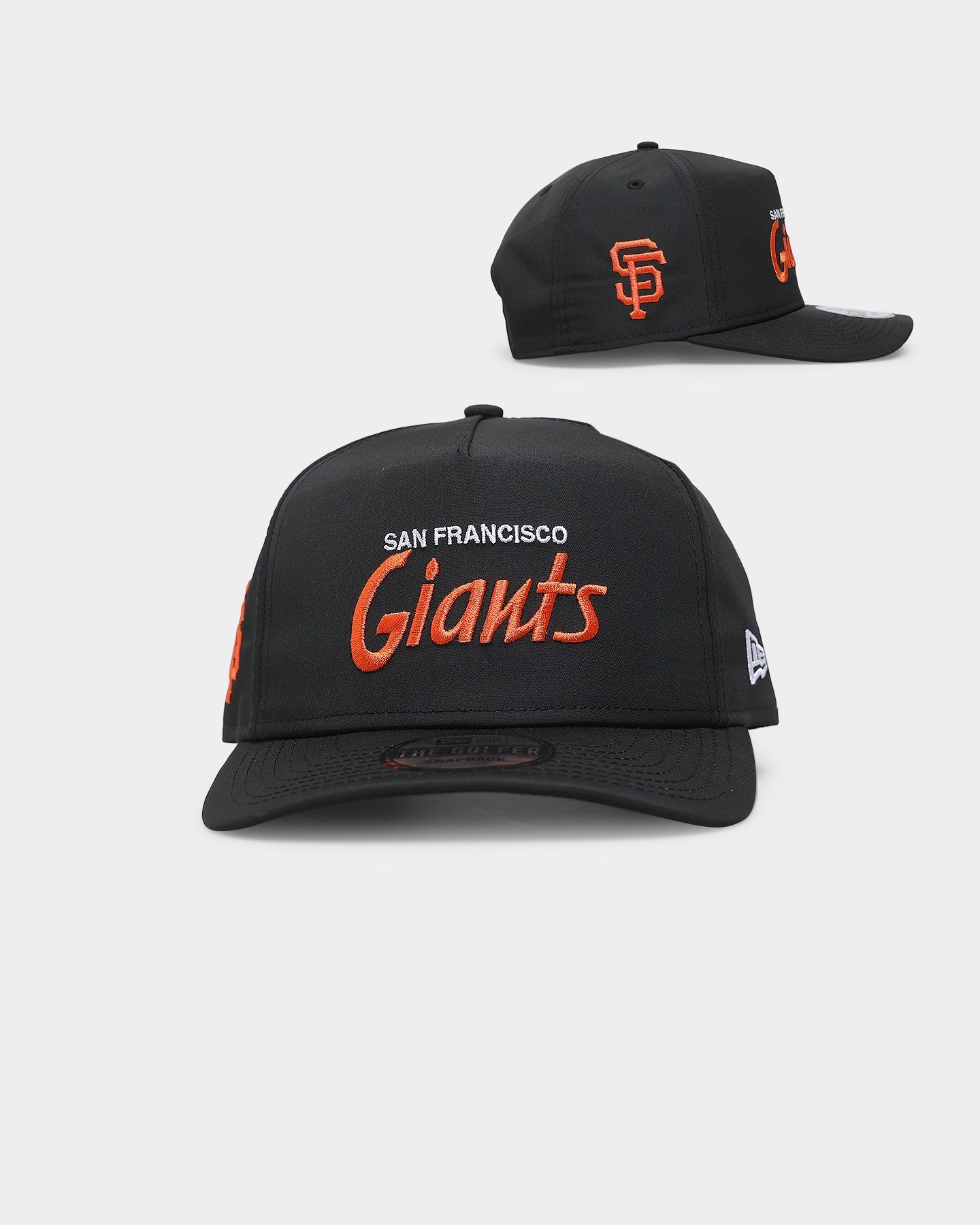 New Era San Francisco Giants 'Black Team Script' Prolight Old Golfer Snapback Black
