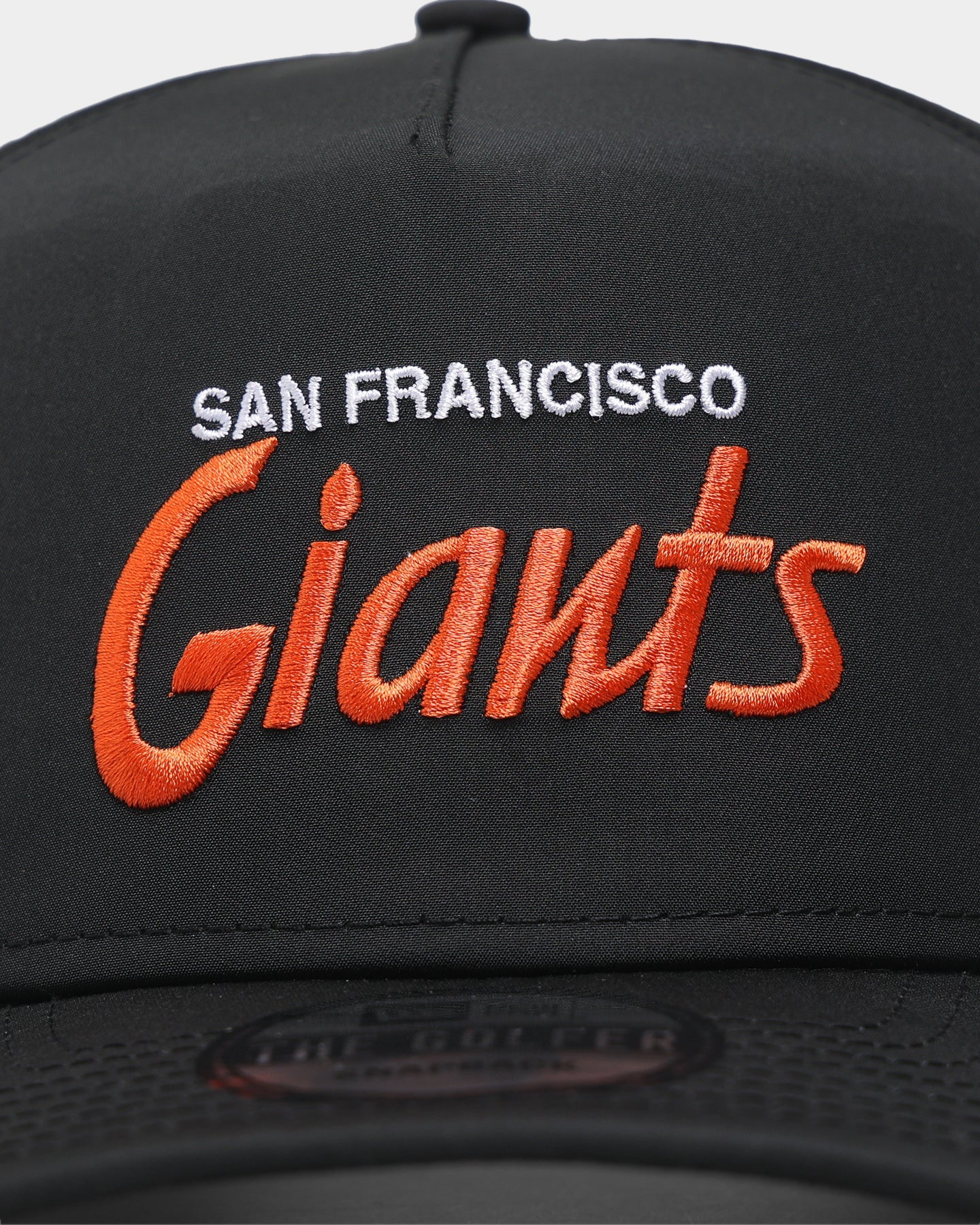 New Era San Francisco Giants 'Black Team Script' Prolight Old Golfer Snapback Black