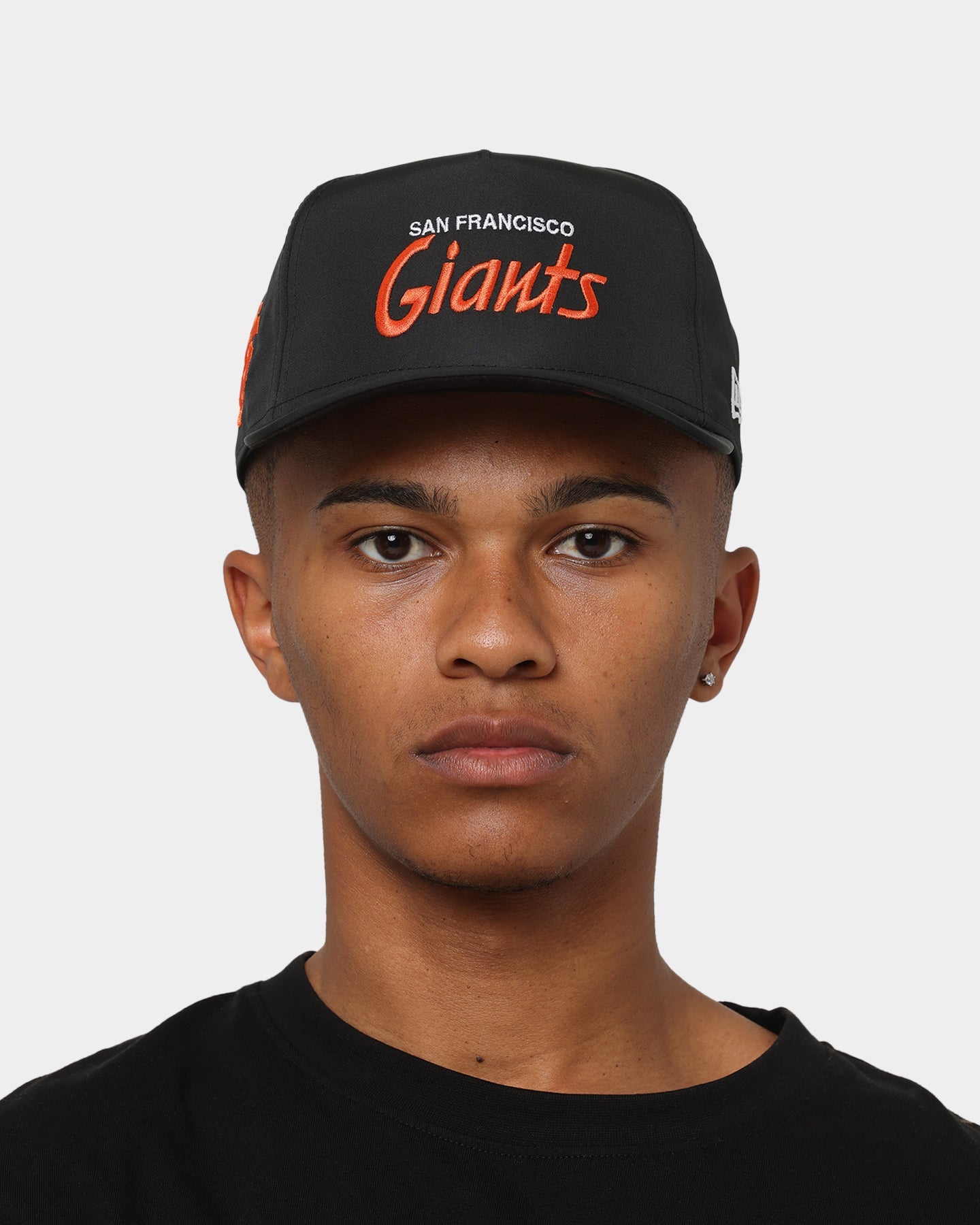 New Era San Francisco Giants 'Black Team Script' Prolight Old Golfer Snapback Black