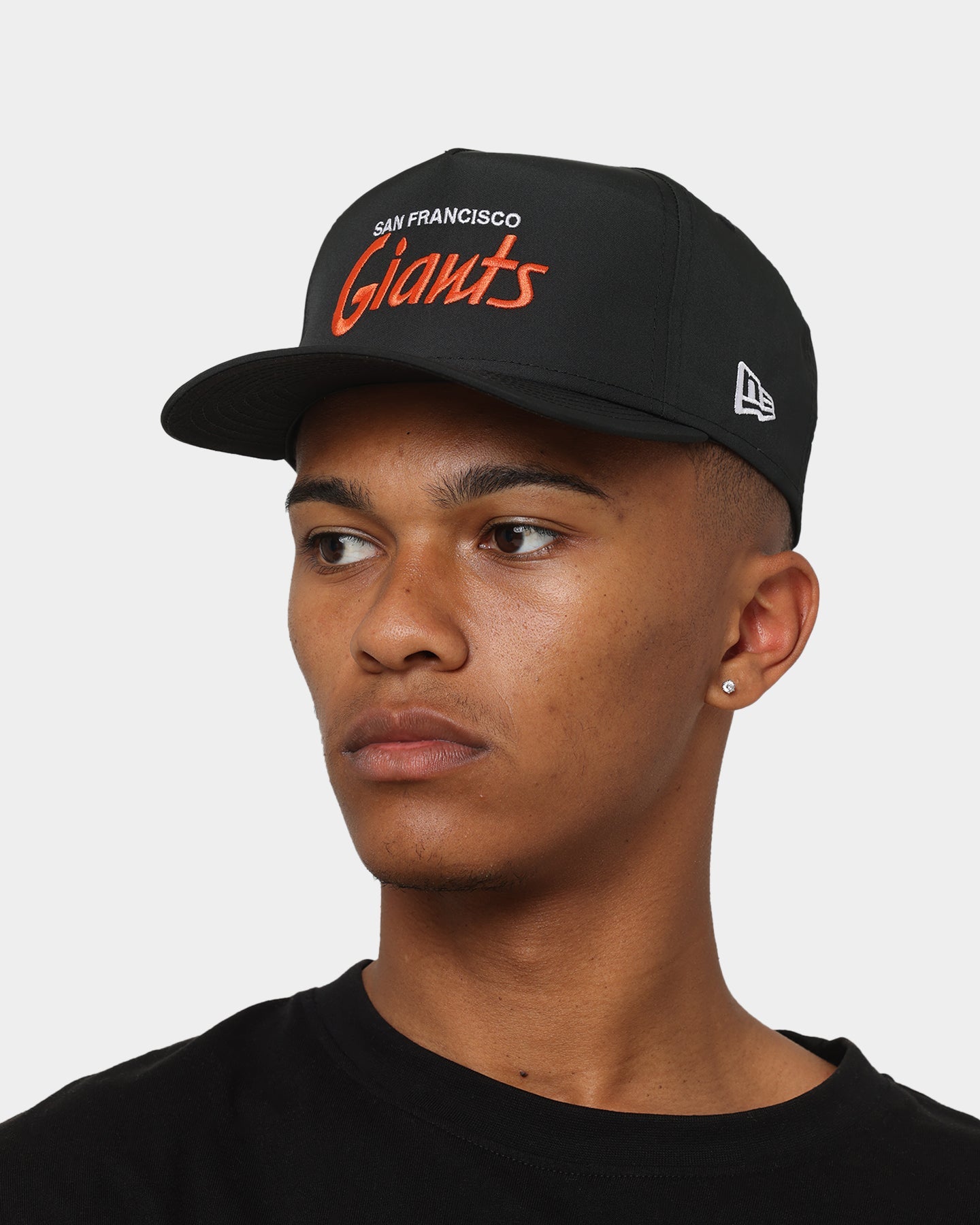 New Era San Francisco Giants 'Black Team Script' Prolight Old Golfer Snapback Black