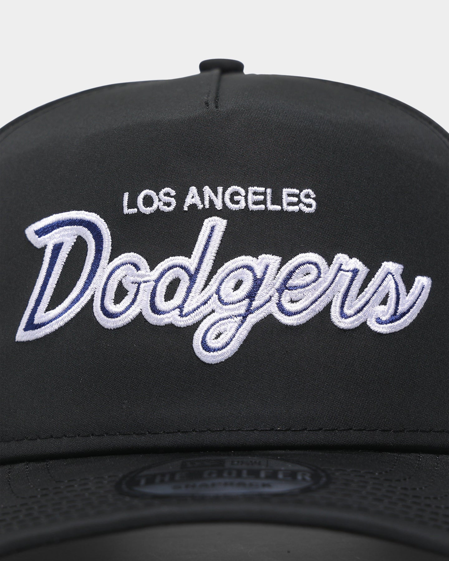 New Era Los Angeles Dodgers 'Black Team Script' Prolight Old Golfer Snapback Black