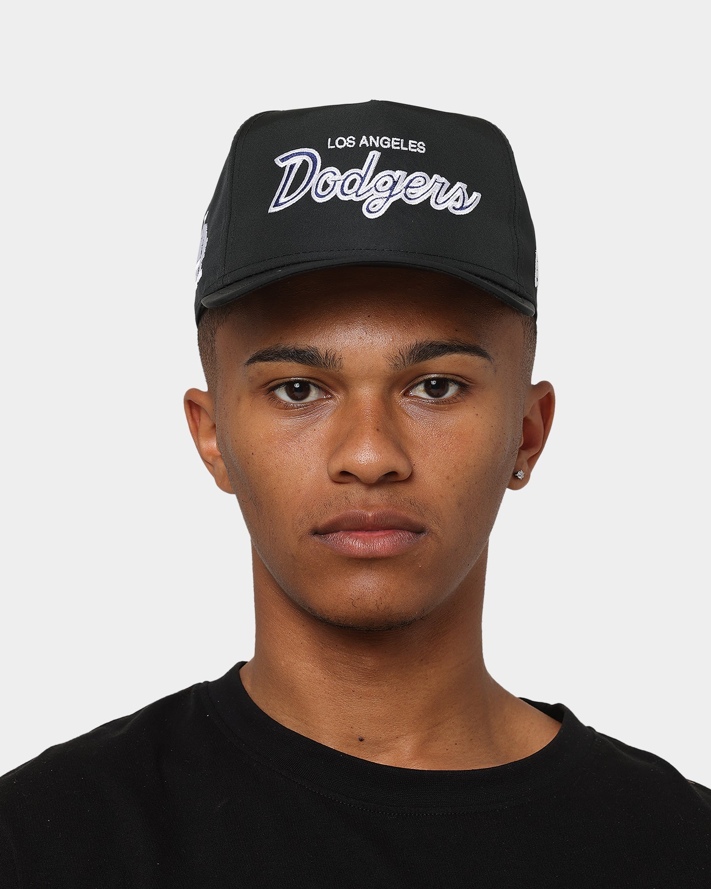 New Era Los Angeles Dodgers 'Black Team Script' Prolight Old Golfer Snapback Black