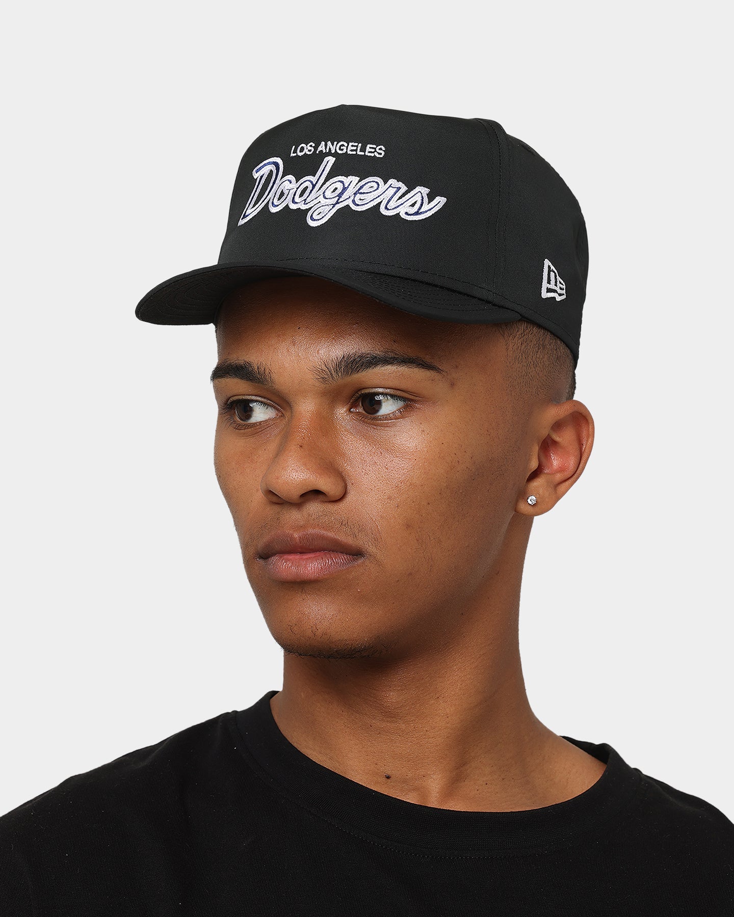 New Era Los Angeles Dodgers 'Black Team Script' Prolight Old Golfer Snapback Black