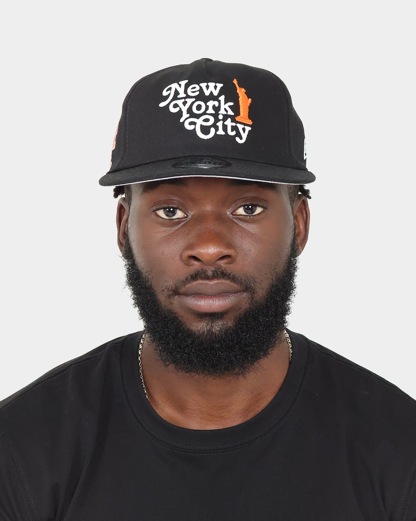 New Era New York Mets "New York Souvenir" Old Golfer Snapback Black/Orange